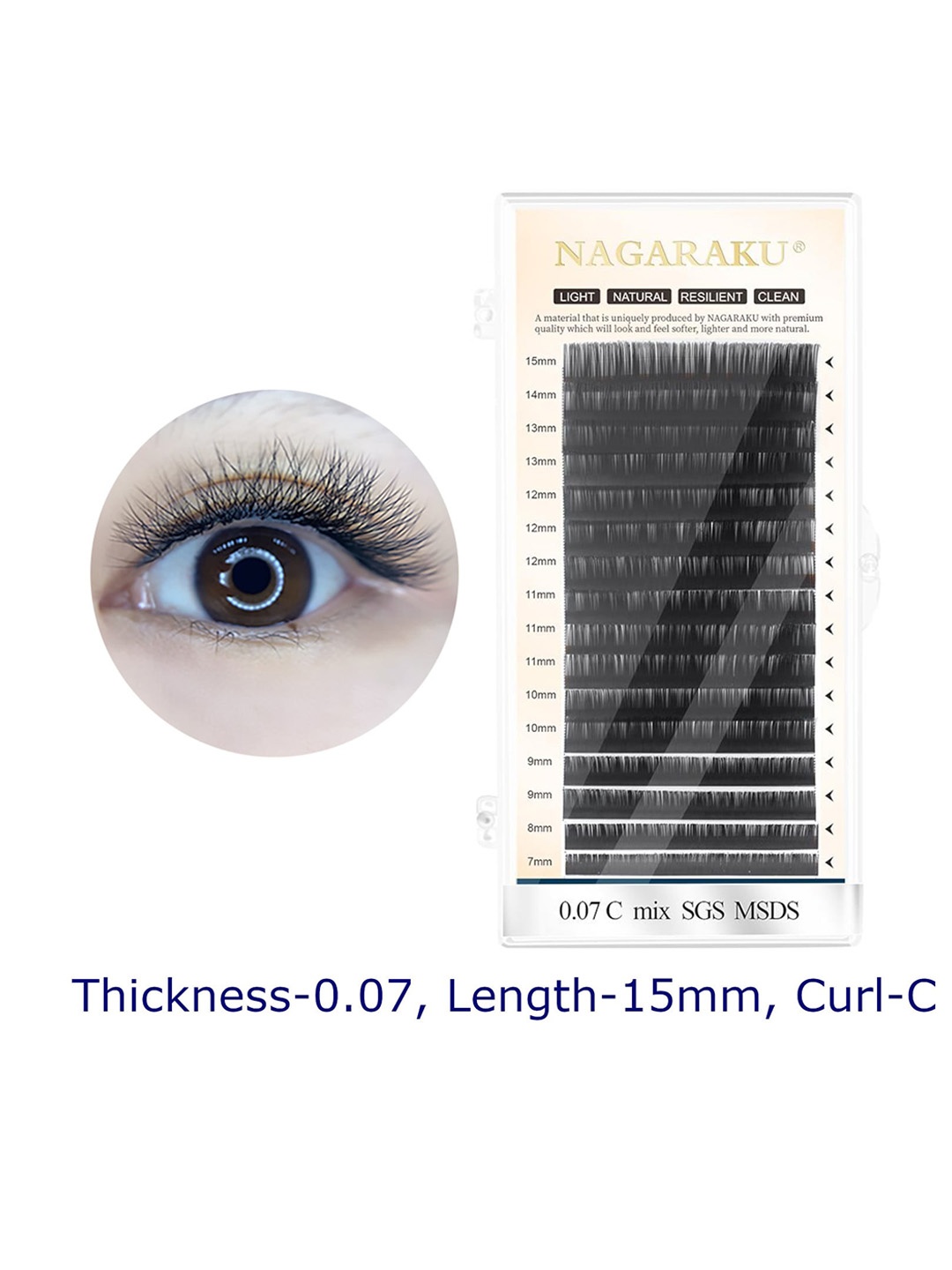 NAGARAKU Black Individual Eyelash Manual Fans-Making 16 Rows Eyelashes- Curl C - 0.07/15
NAGARAKU Black Individual Eyelash Manual Fans-Making 16 Rows Eyelashes- Curl C - 0.07/15