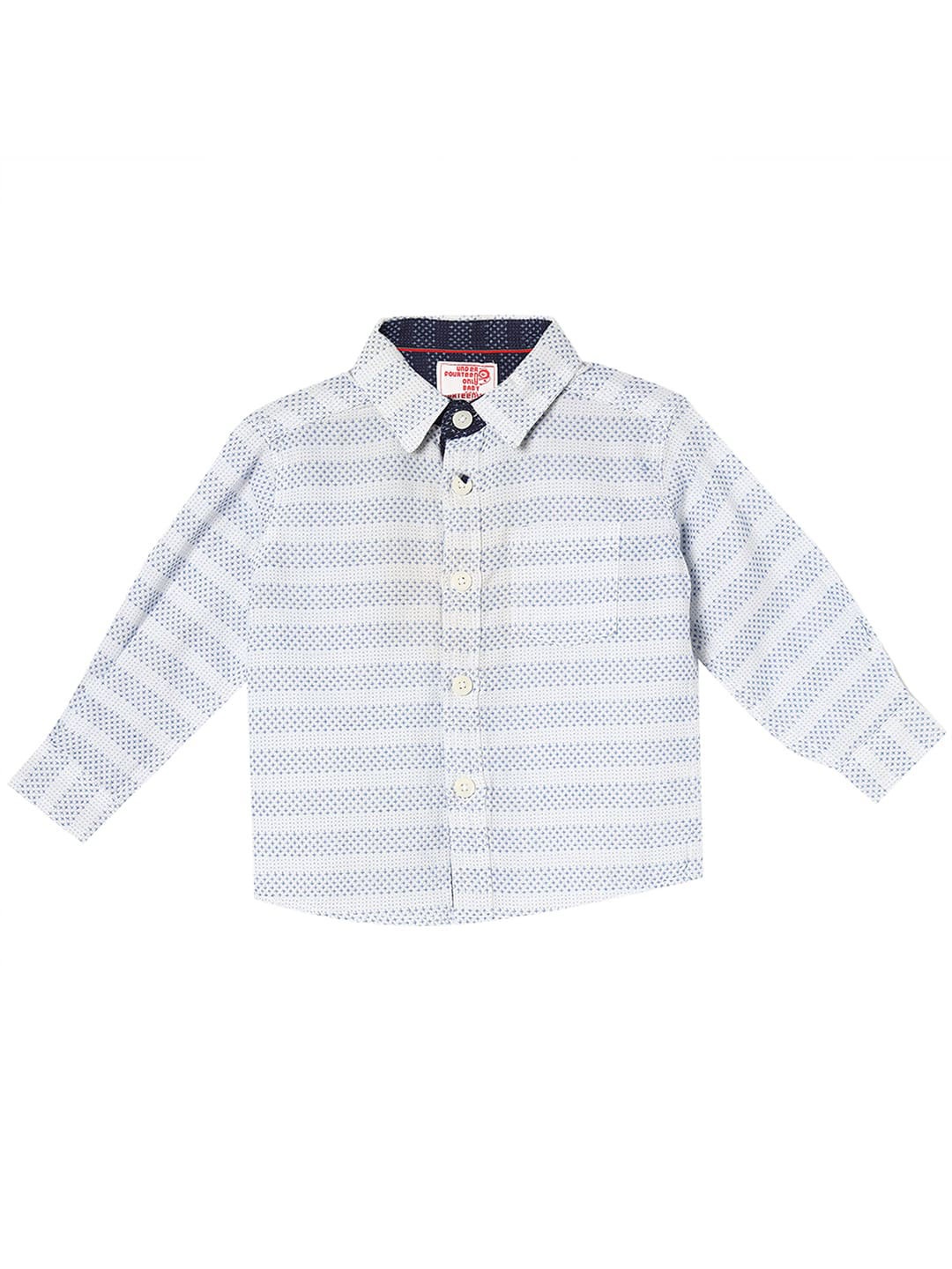 UNDER FOURTEEN ONLY Boys Regular Fit Spread Collar Off White Horizontal Stripes Striped Casual Shirt
UNDER FOURTEEN ONLY Boys Regular Fit Spread Collar Off White Horizontal Stripes Striped Casual Shirt