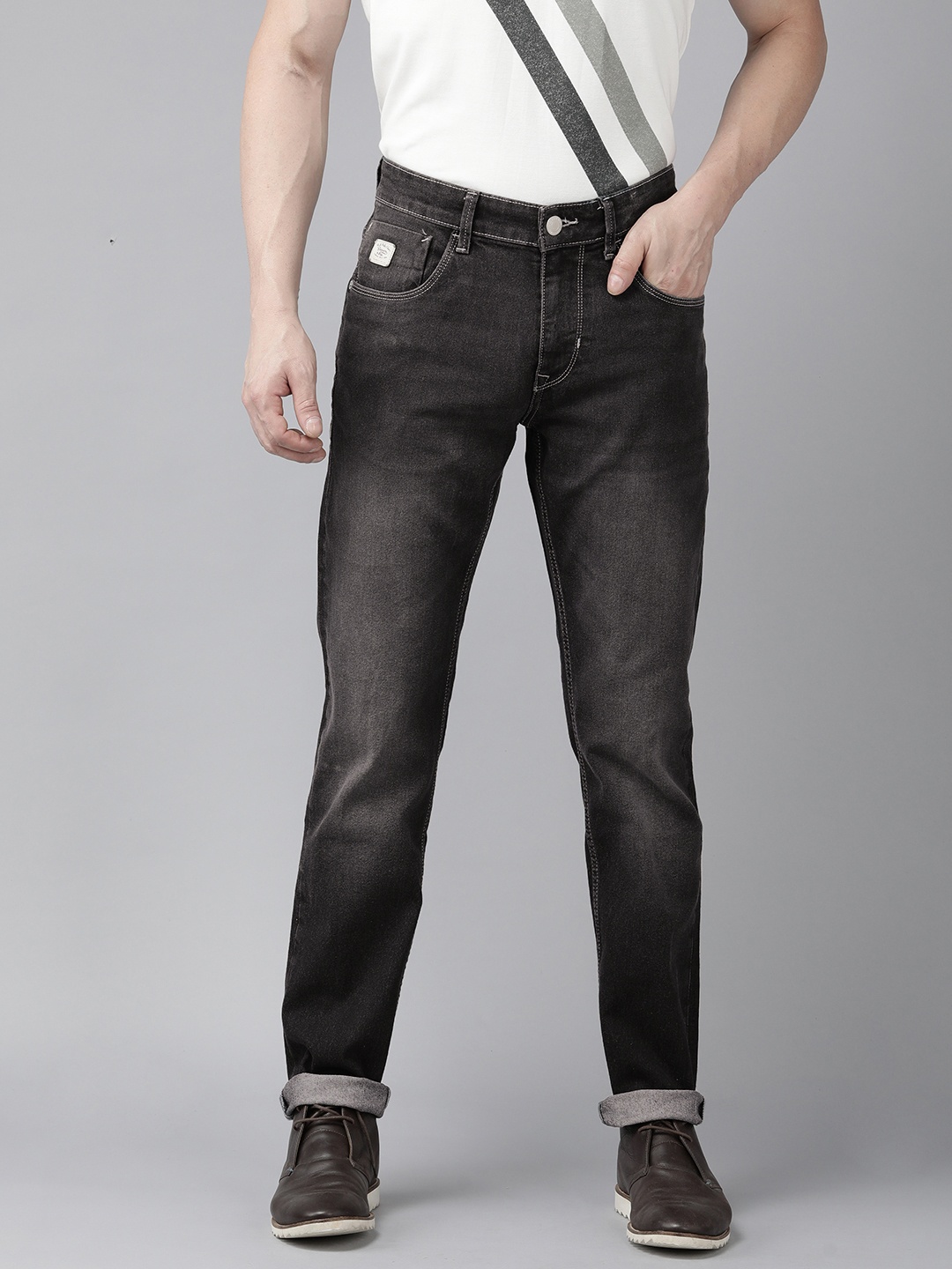 U S Polo Assn Denim Co. Men Mid-Rise Slim Fit Heavy Fade Stretchable Jeans, Charcoal
U S Polo Assn Denim Co. Men Mid-Rise Slim Fit Heavy Fade Stretchable Jeans, Charcoal