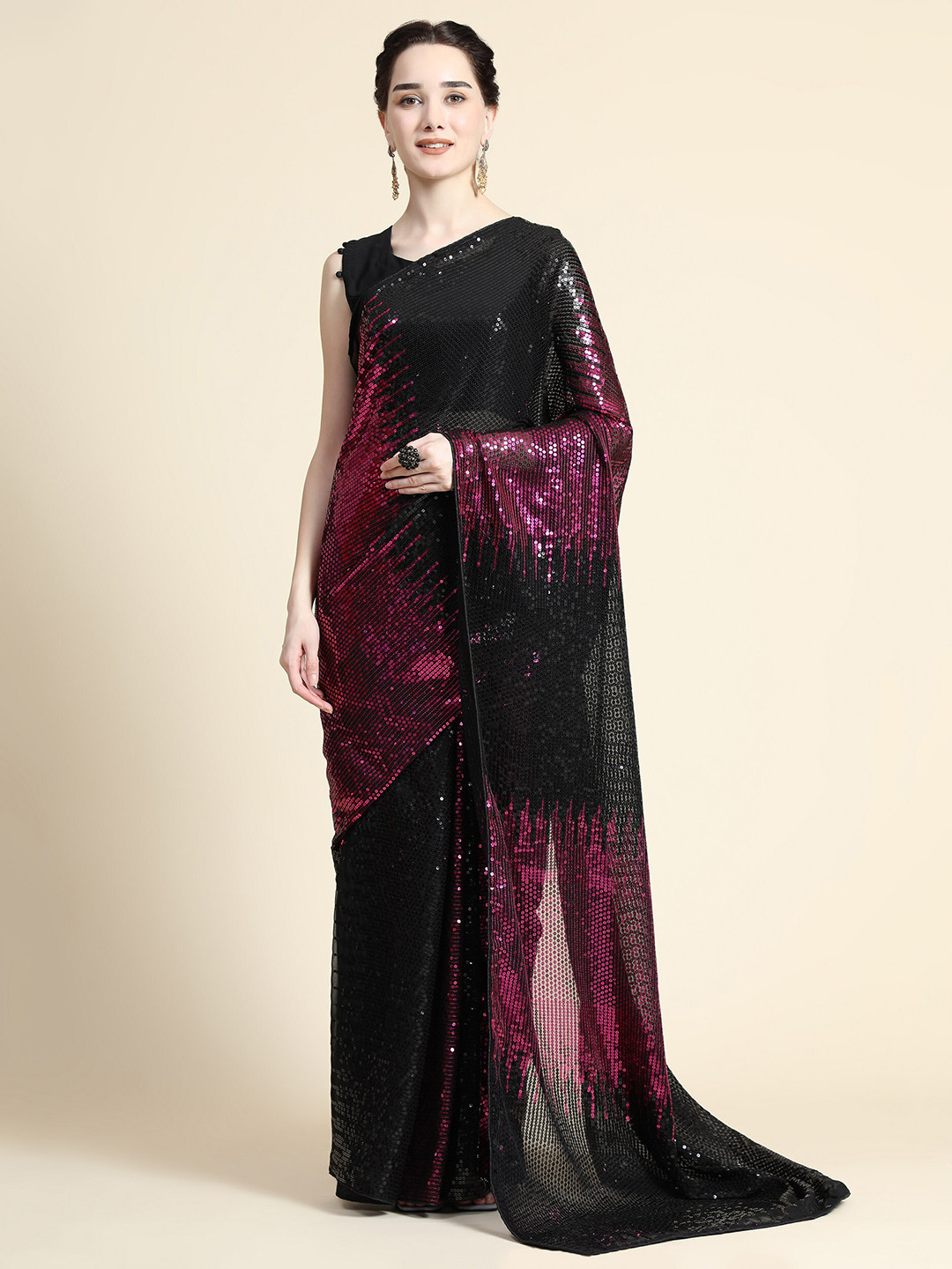 ORUS Women's Multicolor Sequence Embroidered Georgette Saree With Blouse Piece, Pink
ORUS Women's Multicolor Sequence Embroidered Georgette Saree With Blouse Piece, Pink