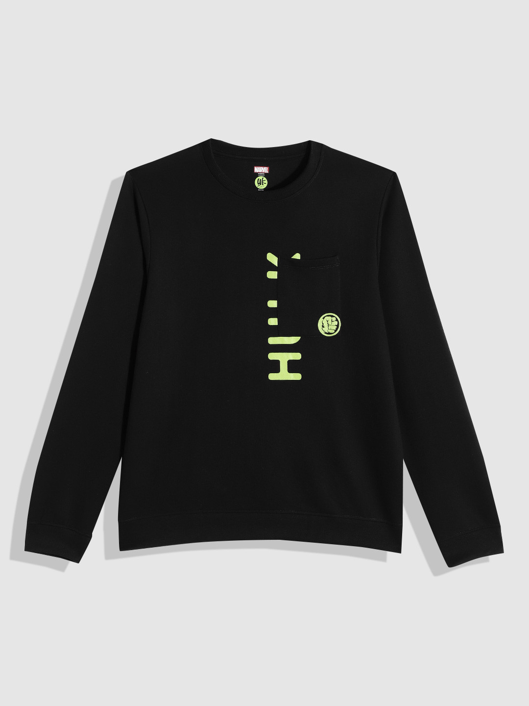 YK Marvel Teen Boys Black & Green Hulk Printed Sweatshirt
YK Marvel Teen Boys Black & Green Hulk Printed Sweatshirt