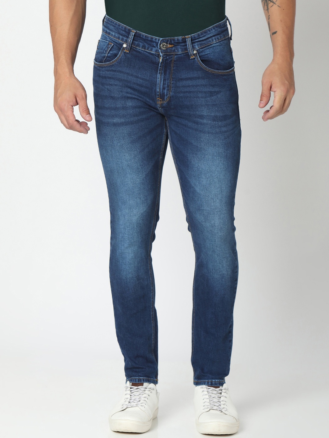 SPYKAR Men Blue Kano Slim Fit Heavy Fade Jeans