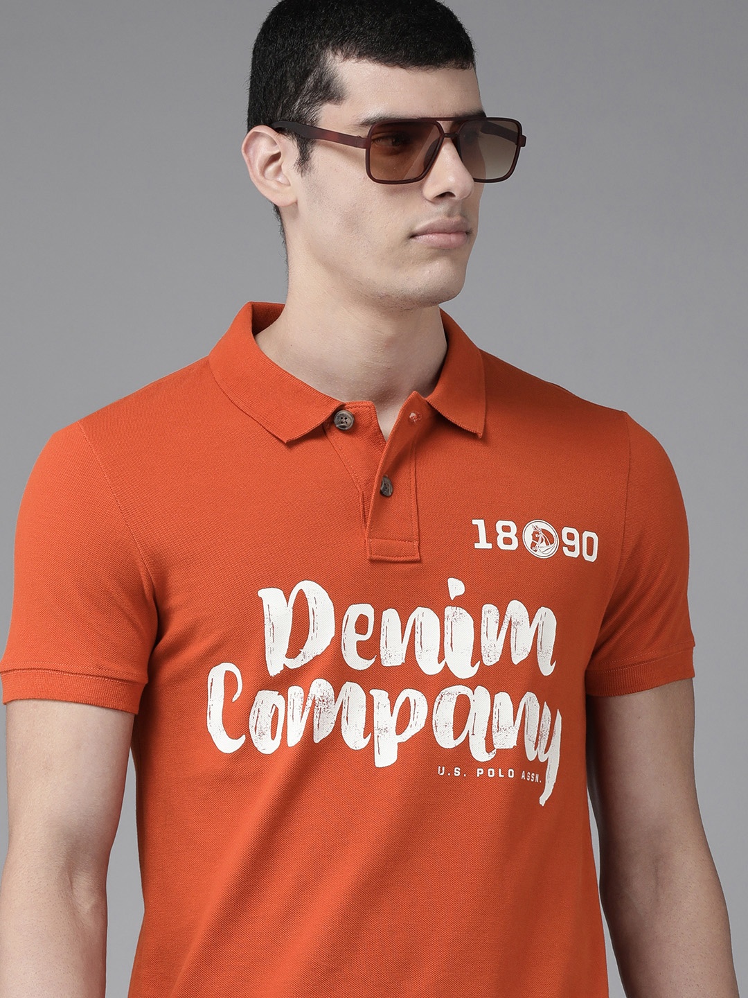 U S Polo Assn Denim Co Men Red & White Typography Printed Pure Cotton Slim Polo T-shirt
U S Polo Assn Denim Co Men Red & White Typography Printed Pure Cotton Slim Polo T-shirt