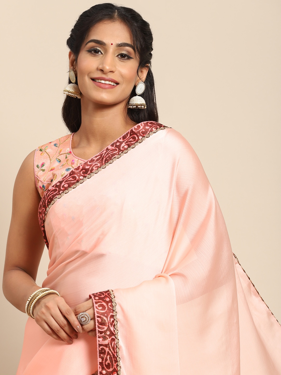 Nimayaa Coral Zardozi Saree