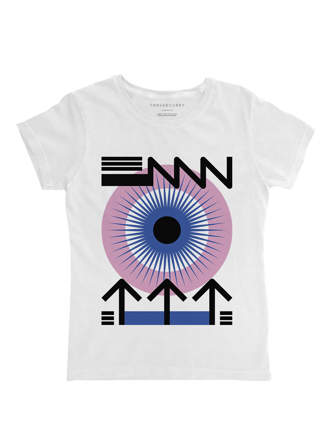 THREADCURRY Girls White T-shirt 
THREADCURRY Girls White T-shirt