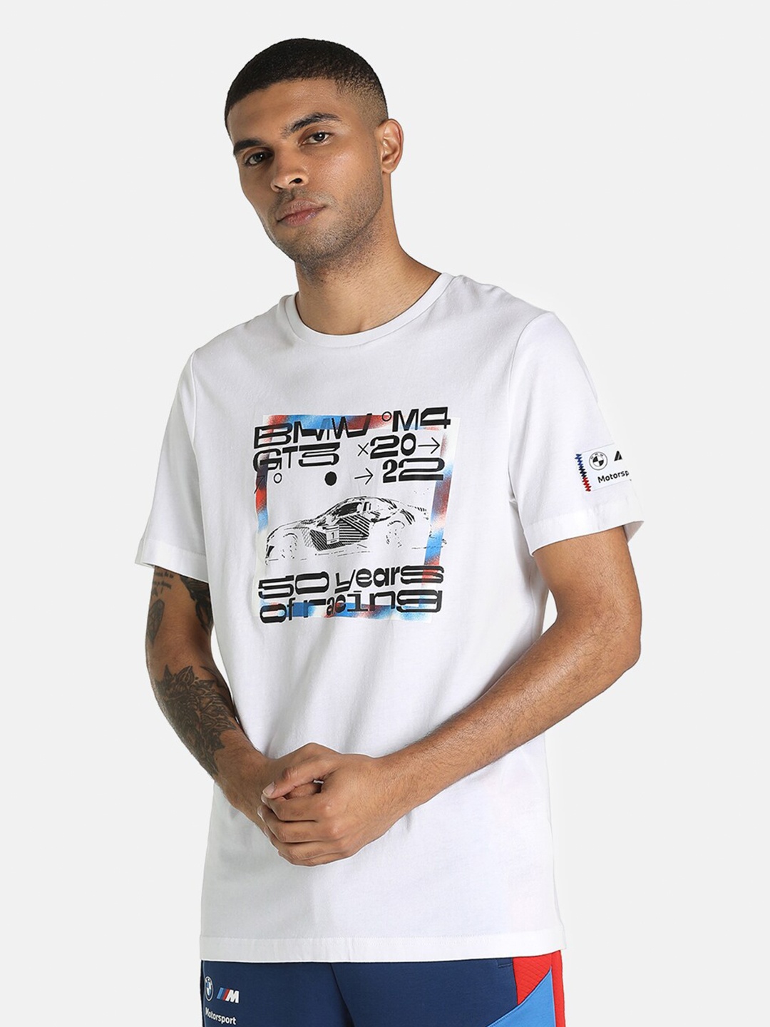 PUMA Motorsport Men White & Black Graphic Printed BMW M Statement Car Motorsports T-shirt
PUMA Motorsport Men White & Black Graphic Printed BMW M Statement Car Motorsports T-shirt