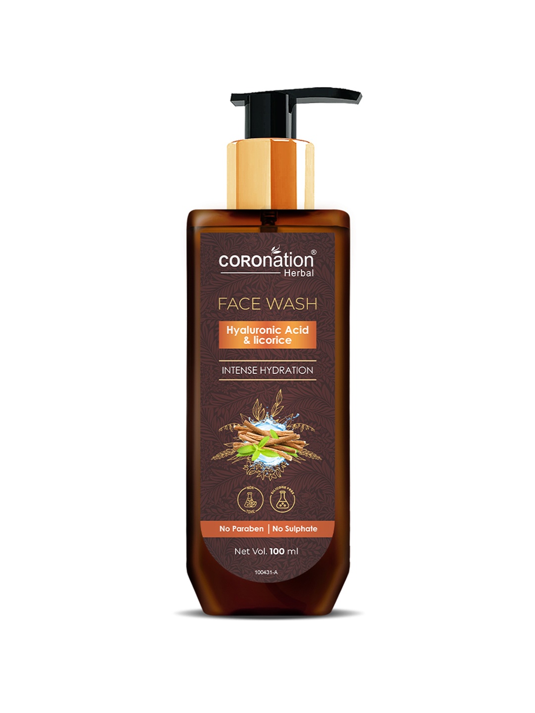 COROnation Herbal Intense Hydration Face Wash with Hyaluronic Acid & Licorice - 100 ml, Brown
COROnation Herbal Intense Hydration Face Wash with Hyaluronic Acid & Licorice - 100 ml, Brown