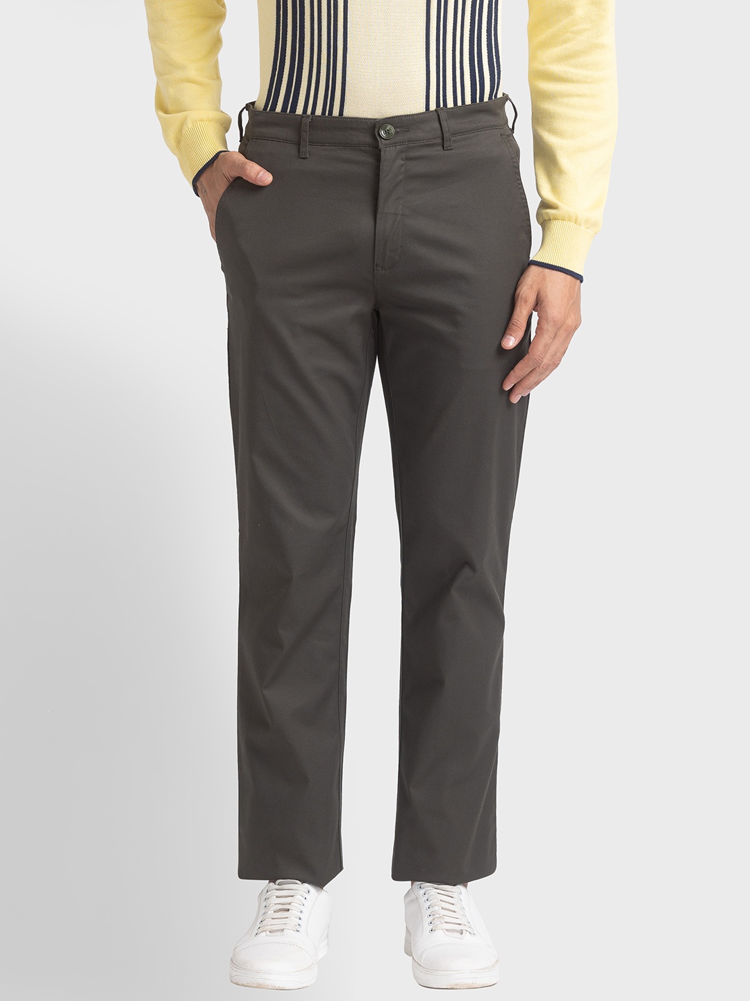 ColorPlus Men Green Trousers