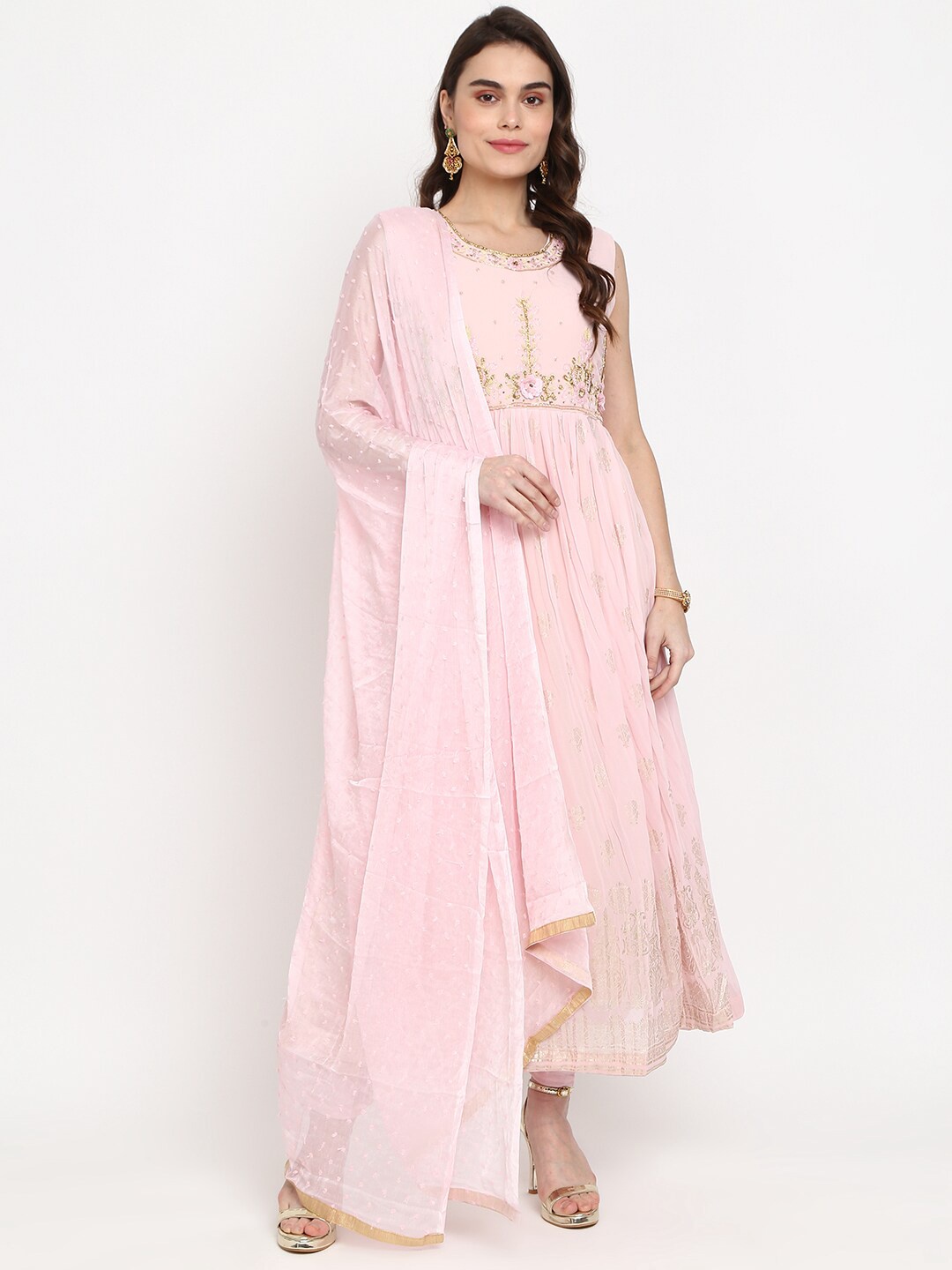 Desi Mix Women Pink Ethnic Motifs Embroidered Pleated Kurta with Trousers & With Dupatta
Desi Mix Women Pink Ethnic Motifs Embroidered Pleated Kurta with Trousers & With Dupatta
