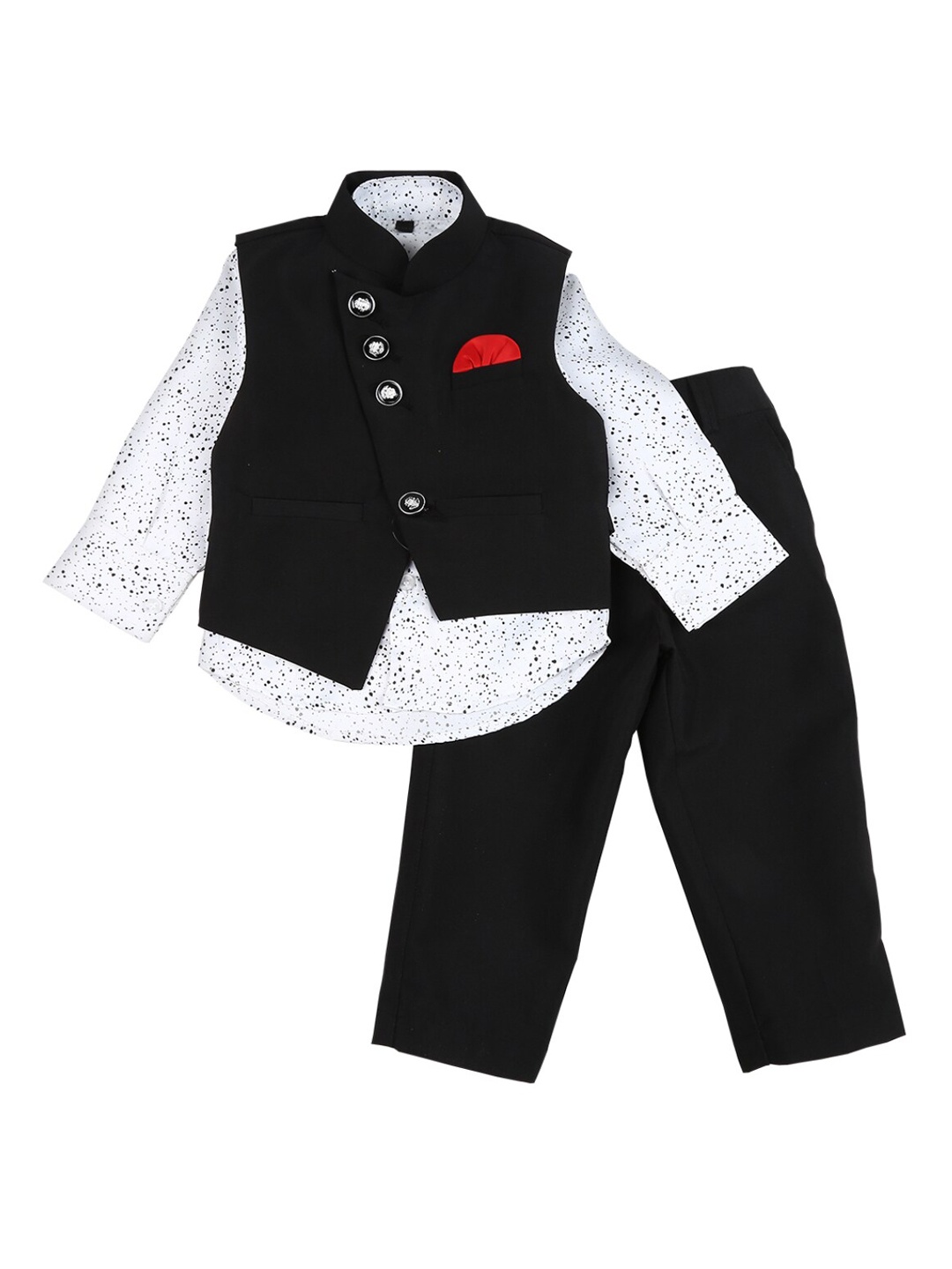 V-Mart Infant Boys Black Solid Suits