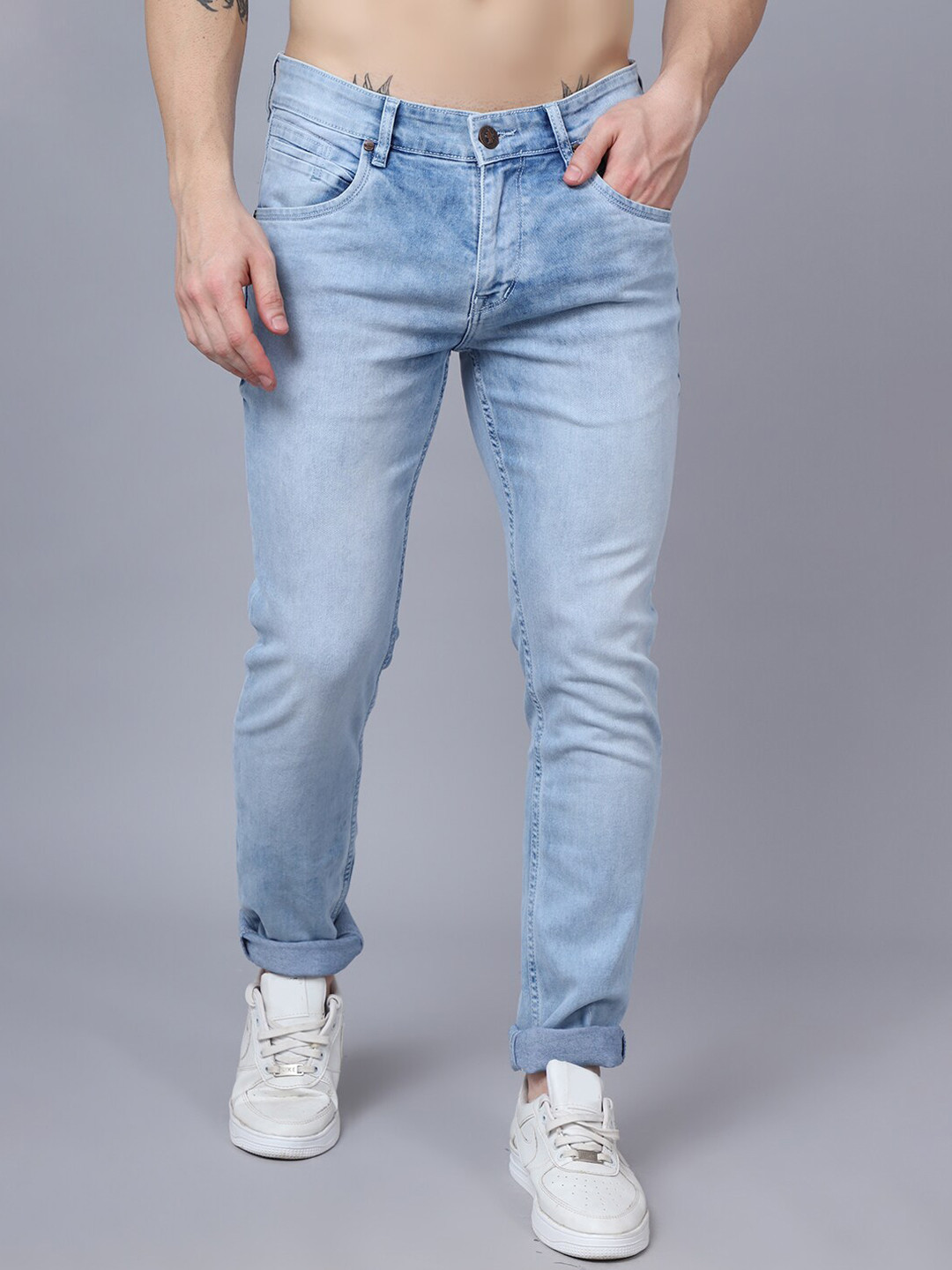 Cantabil Men Blue Heavy Fade Jeans 
Cantabil Men Blue Heavy Fade Jeans