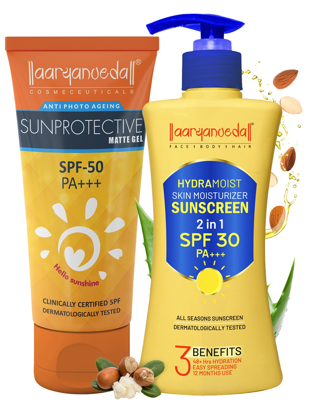 Aryanveda Sunscreen Spf 50 PA+++ With Hydra Moisturizer Spf 15 For Sunprotective 260G, Multi
Aryanveda Sunscreen Spf 50 PA+++ With Hydra Moisturizer Spf 15 For Sunprotective 260G, Multi
