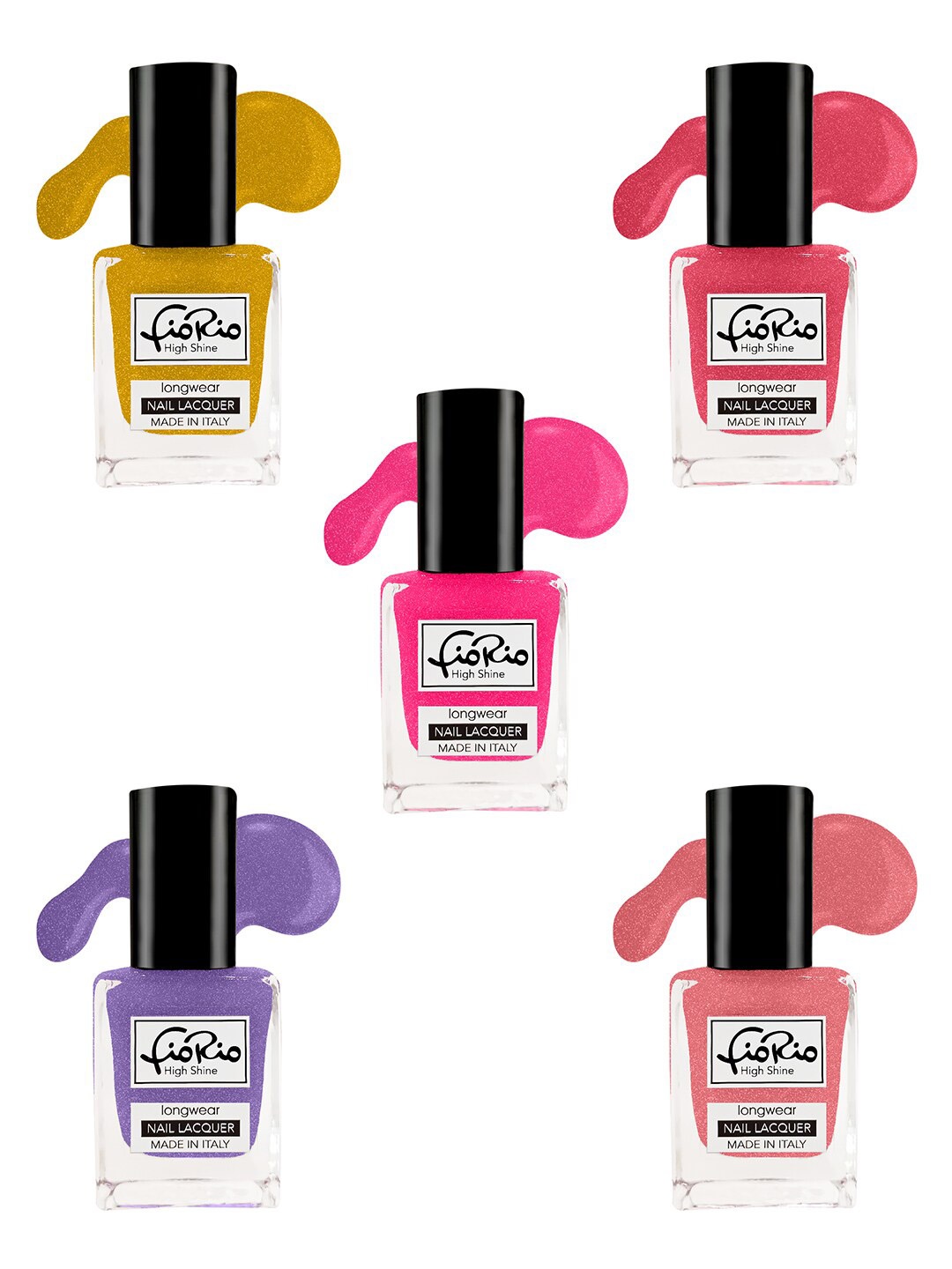 Fiorio Set of 5 High Shine Long Wear Nail Lacquer 11 ml Each - Shade 161+162+163+164+165, Multi
Fiorio Set of 5 High Shine Long Wear Nail Lacquer 11 ml Each - Shade 161+162+163+164+165, Multi