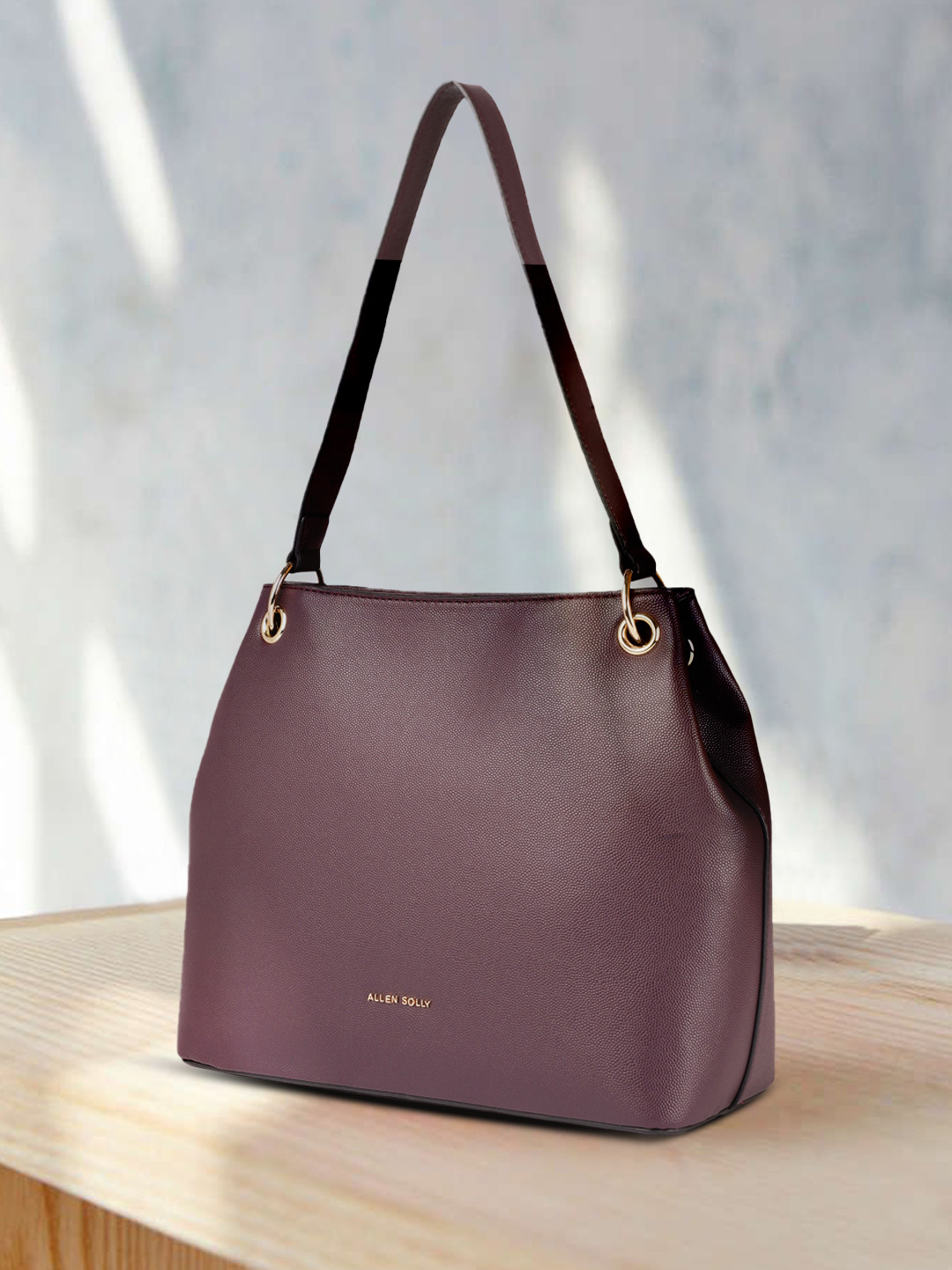 Allen Solly Burgundy Solid Structured Shoulder Bag 
Allen Solly Burgundy Solid Structured Shoulder Bag