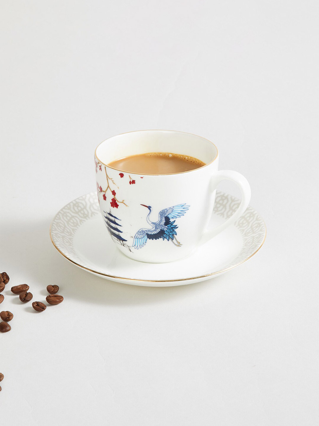 Home Centre White & Blue Printed Bone China Transparent Cups and Saucers Set of Cups and Mugs
Home Centre White & Blue Printed Bone China Transparent Cups and Saucers Set of Cups and Mugs