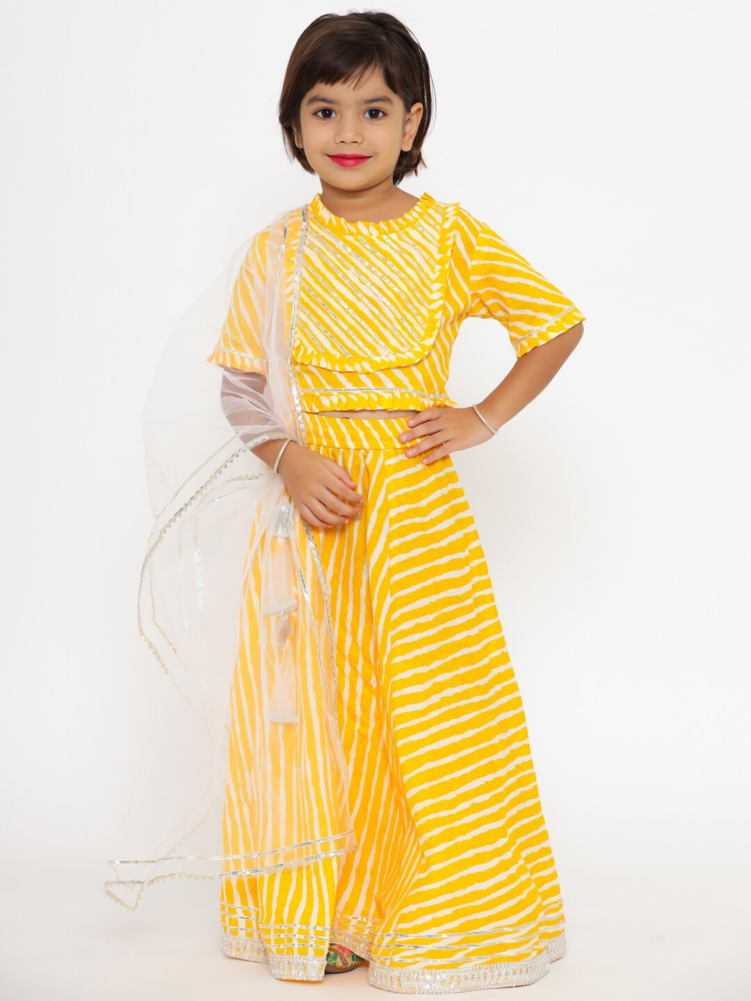 Readiprint Fashions Girls Yellow & White Embellished Ready to Wear Lehenga & Blouse With Dupatta
Readiprint Fashions Girls Yellow & White Embellished Ready to Wear Lehenga & Blouse With Dupatta