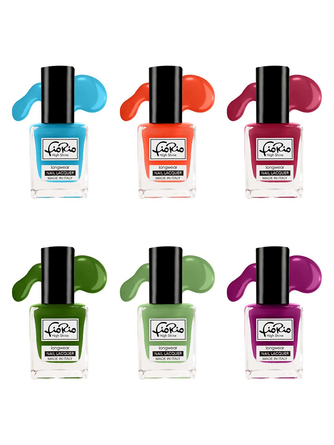 Fiorio Set of 6 High Shine Longwear Nail Lacquer 11ml Each- Shades 261+262+263+264+265+266, Blue
Fiorio Set of 6 High Shine Longwear Nail Lacquer 11ml Each- Shades 261+262+263+264+265+266, Blue