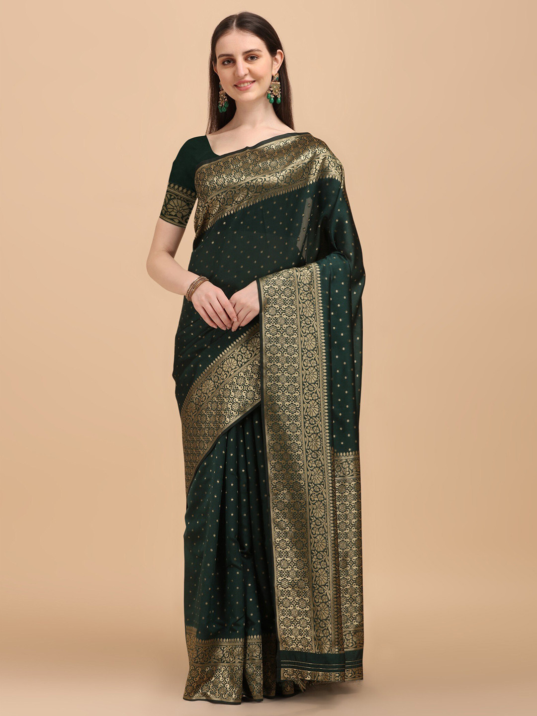 Kasak Woven Design Zari Banarasi Silk Saree, Green
Kasak Woven Design Zari Banarasi Silk Saree, Green
