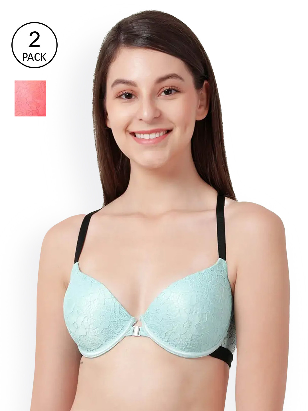 Susie Blue & Peach-Coloured Pack of 2 Underwired Lightly Padded Bra
Susie Blue & Peach-Coloured Pack of 2 Underwired Lightly Padded Bra