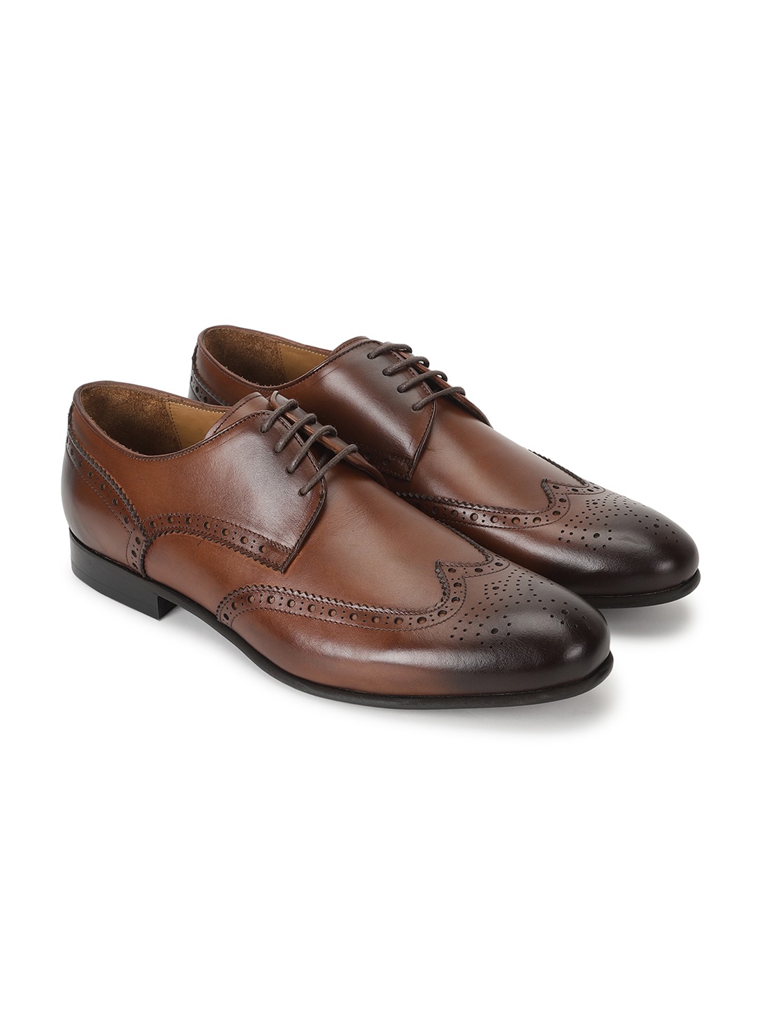 MOLYER Men Brown Solid Formal Derbys