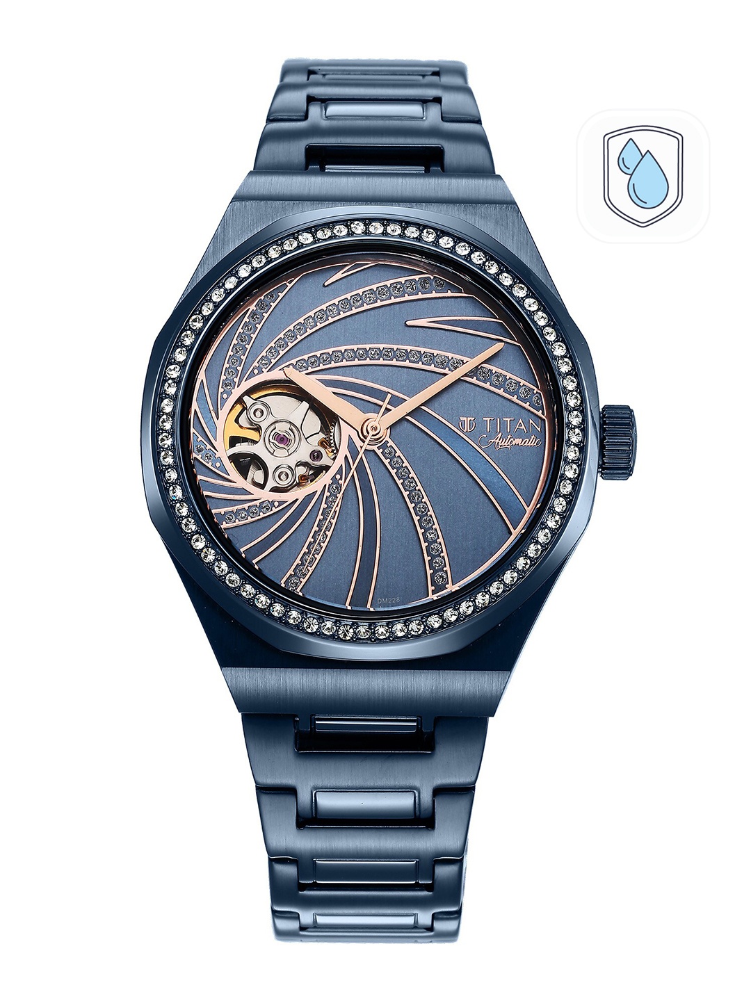 Titan Women Blue Skeleton Dial & Blue Stainless Steel Bracelet Style Straps Analogue Watch
Titan Women Blue Skeleton Dial & Blue Stainless Steel Bracelet Style Straps Analogue Watch