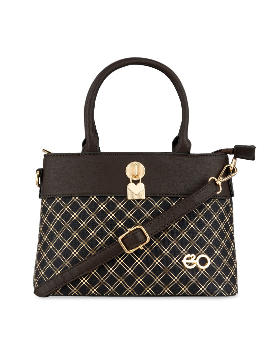 E2O Women Brown Textured PU Structured Handheld Bag 
E2O Women Brown Textured PU Structured Handheld Bag