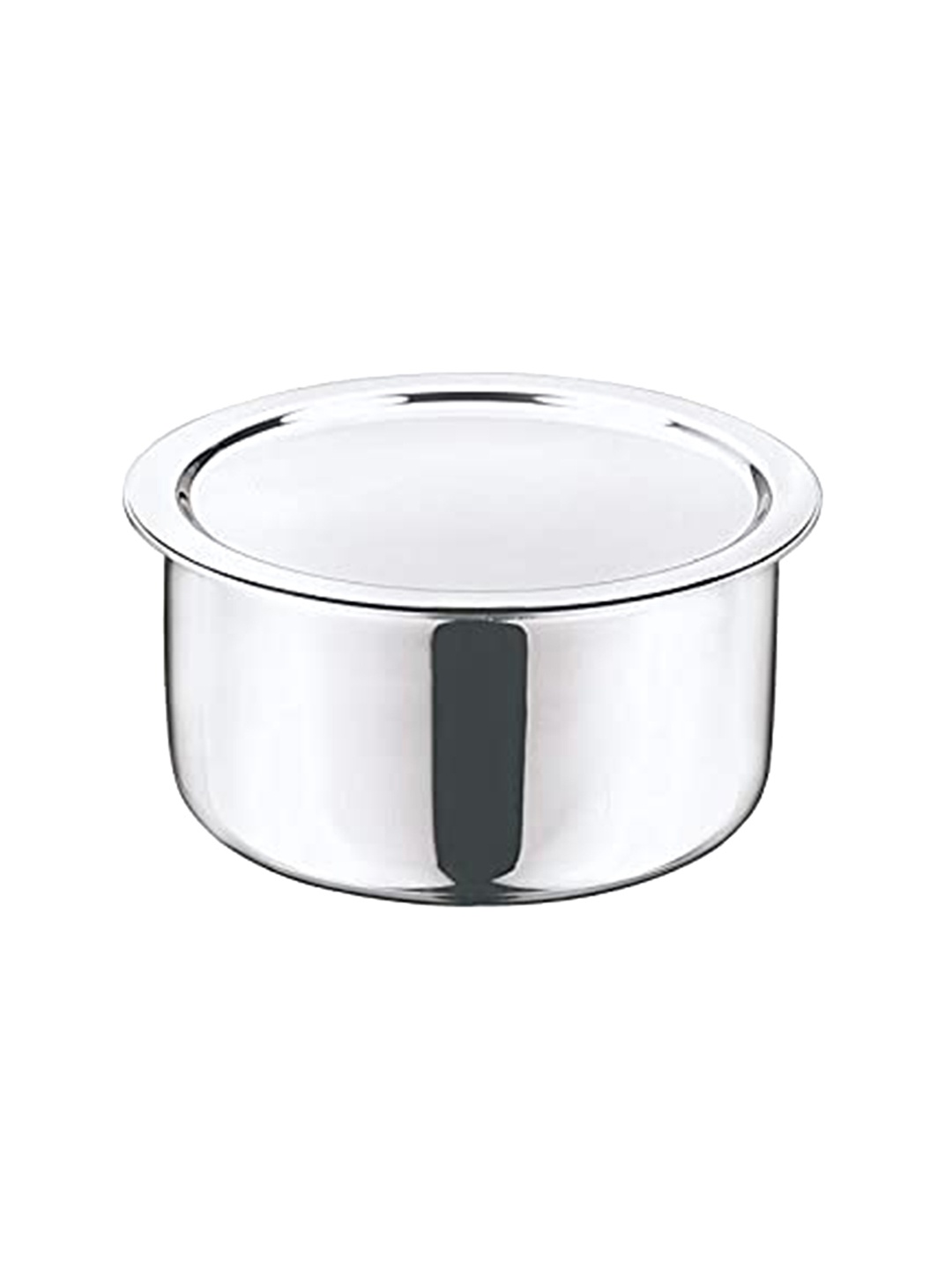 Vinod Silver Coloured Solid Stainless Steel Cookware With Lid