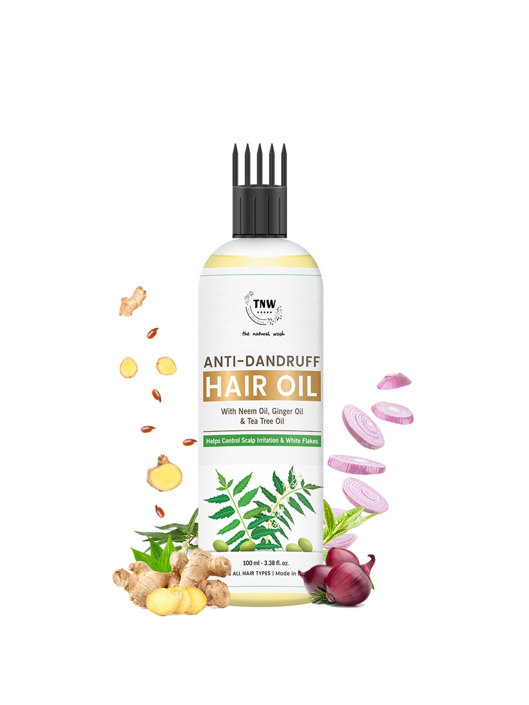 TNW the natural wash Anti-Dandruff Hair Oil with Neem Oil & Ginger Oil - 100 ml, Off white
TNW the natural wash Anti-Dandruff Hair Oil with Neem Oil & Ginger Oil - 100 ml, Off white