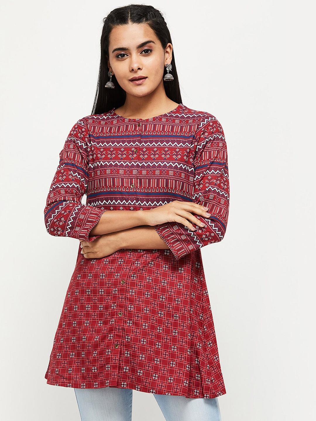 max Red & White Tunic