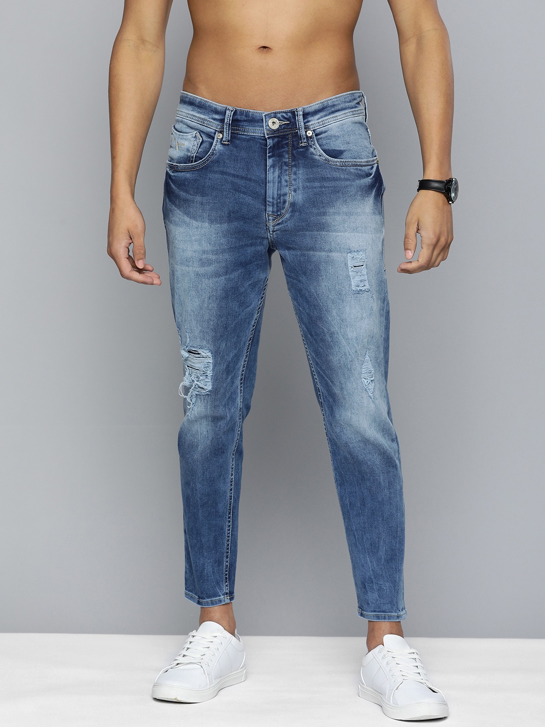 Flying Machine Men Highly Distressed Heavy Fade Acid Wash Stretchable Jeans, Blue
Flying Machine Men Highly Distressed Heavy Fade Acid Wash Stretchable Jeans, Blue