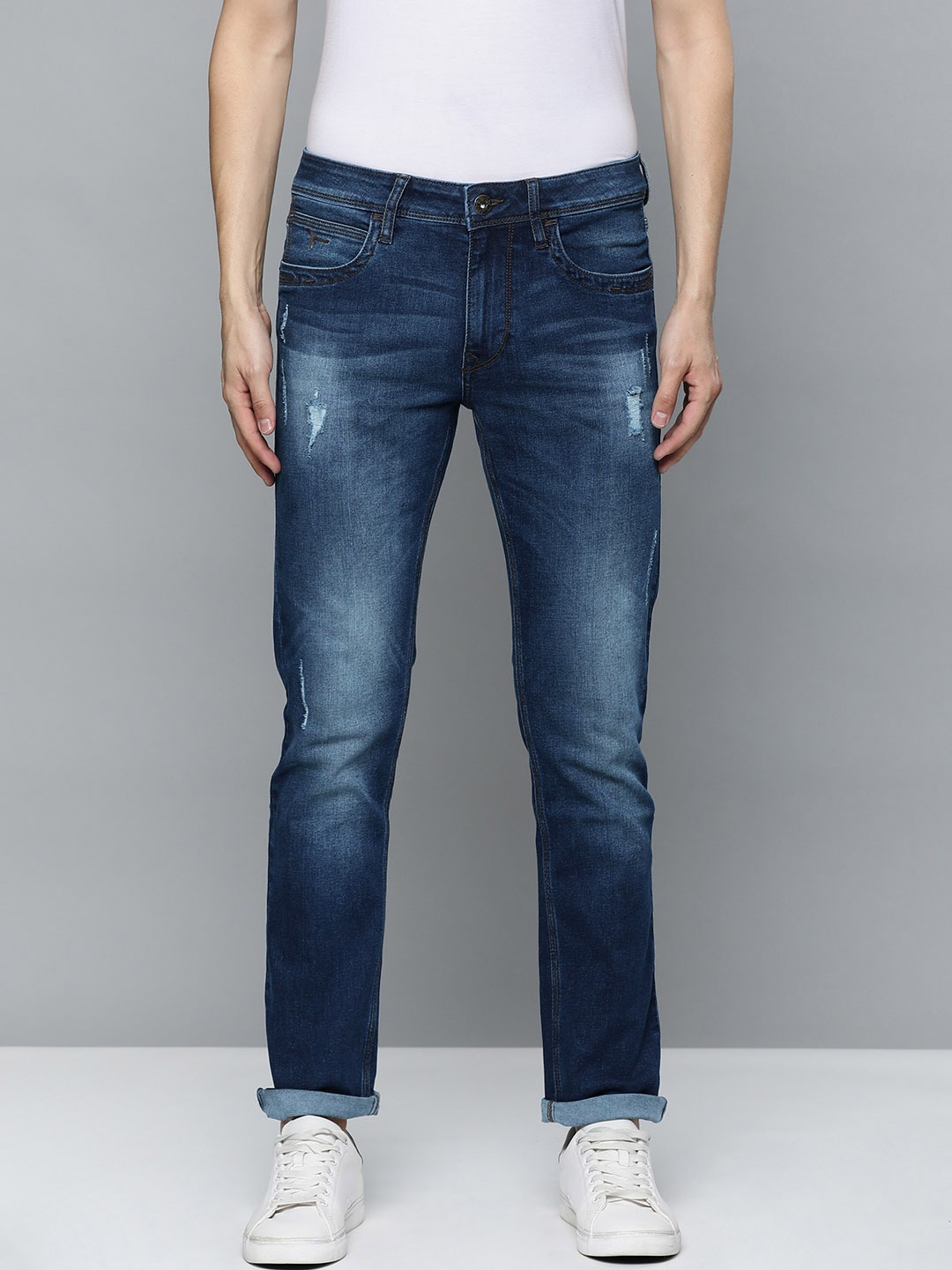 Flying Machine Men Navy Blue Michael Slim Tapered Fit Mildly Distressed Stretchable Jeans
Flying Machine Men Navy Blue Michael Slim Tapered Fit Mildly Distressed Stretchable Jeans