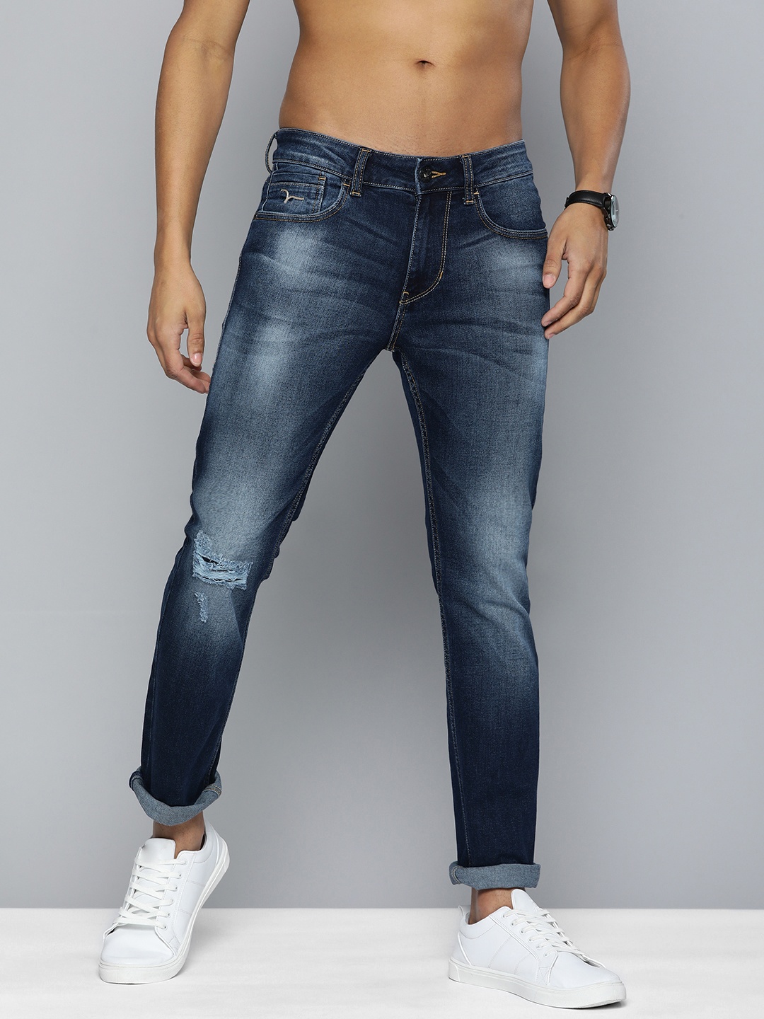 Flying Machine Men Michael Slim Fit Highly Distressed Heavy Fade Stretchable Jeans, Blue
Flying Machine Men Michael Slim Fit Highly Distressed Heavy Fade Stretchable Jeans, Blue