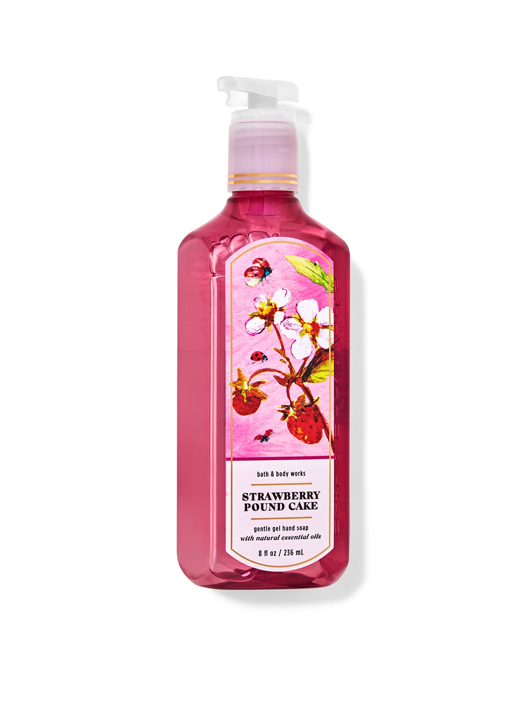 Bath & Body Works Strawberry Pound Cake Gentle Gel Hand Soap with Essential Oils - 236ml, Pink
Bath & Body Works Strawberry Pound Cake Gentle Gel Hand Soap with Essential Oils - 236ml, Pink