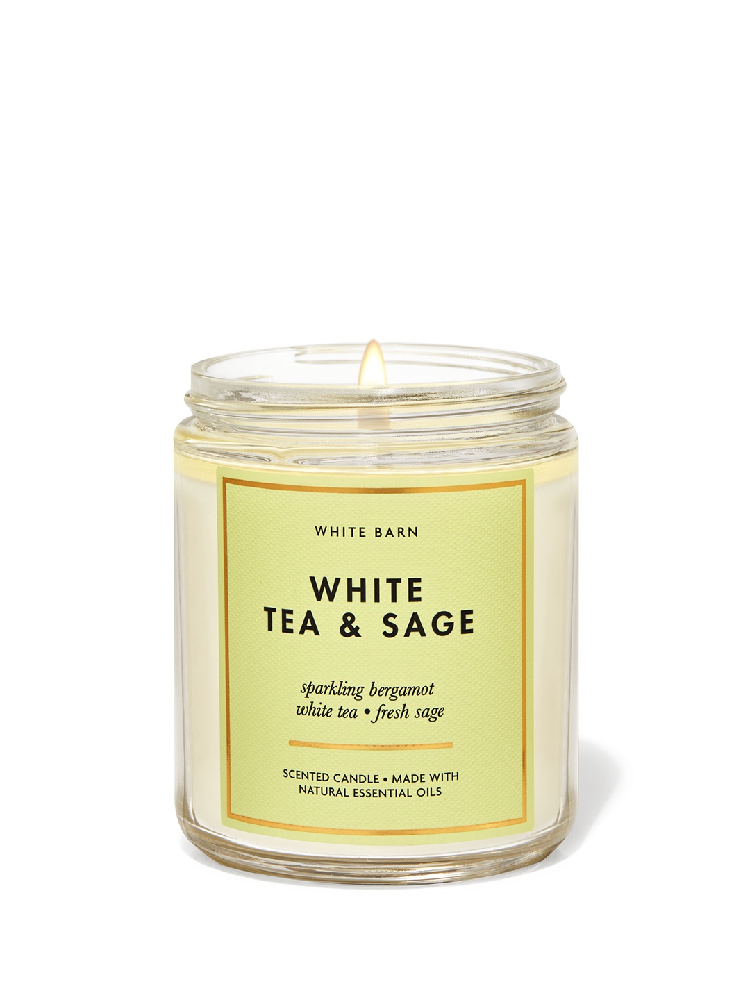 Bath & Body Works White Barn White Tea & Sage Single Wick Scented Candle - 198 g, Beige
Bath & Body Works White Barn White Tea & Sage Single Wick Scented Candle - 198 g, Beige