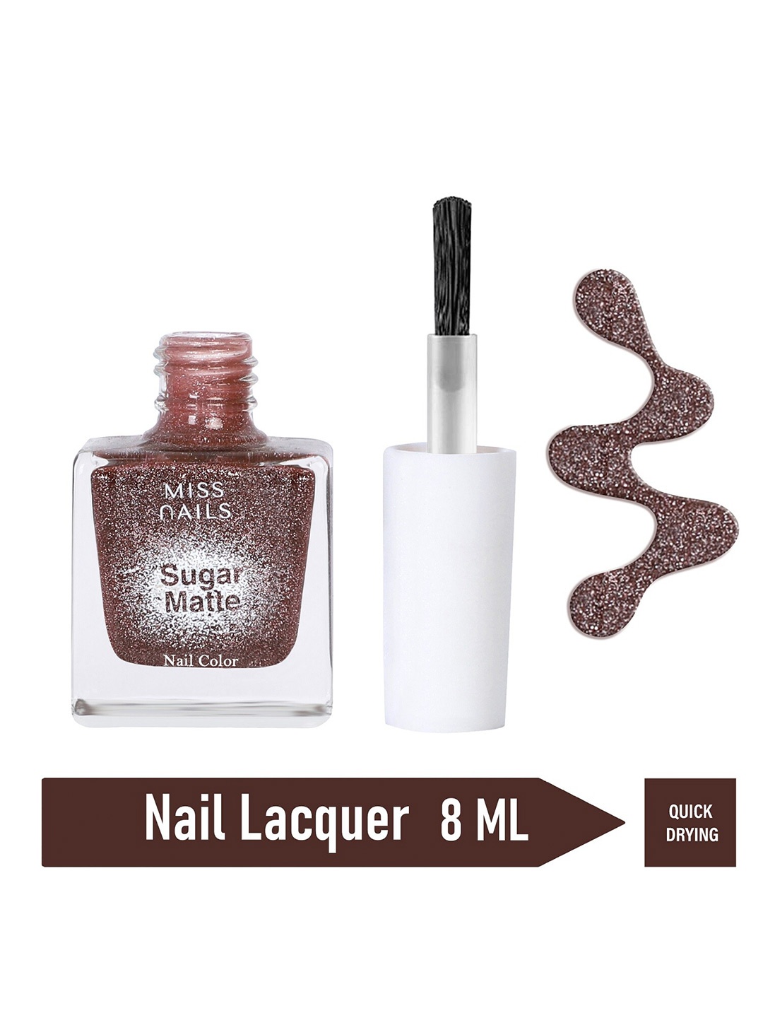 MISS NAILS Sugar Matte Collection Vegan Toxic-Free Quick-Dry Nail Polish 8ml - Shade SM49, Copper
MISS NAILS Sugar Matte Collection Vegan Toxic-Free Quick-Dry Nail Polish 8ml - Shade SM49, Copper