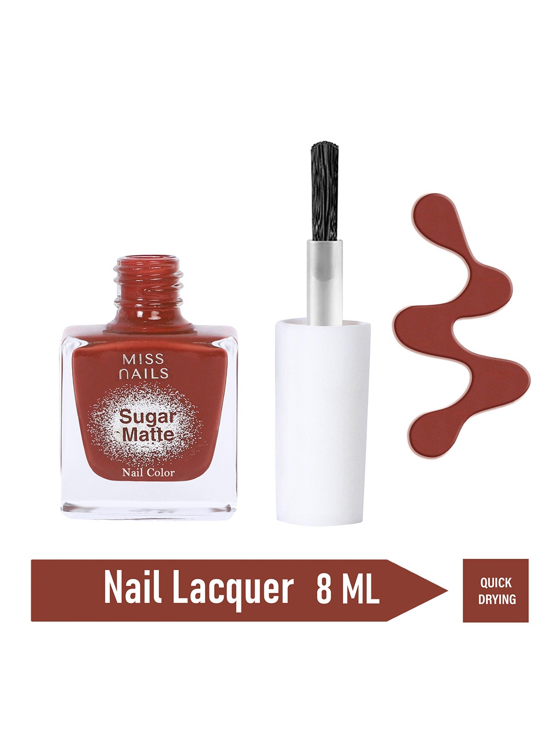 MISS NAILS Sugar Matte Collection Vegan Toxic-Free Quick-Dry Nail Polish 8ml - Shade SM54, Brown
MISS NAILS Sugar Matte Collection Vegan Toxic-Free Quick-Dry Nail Polish 8ml - Shade SM54, Brown