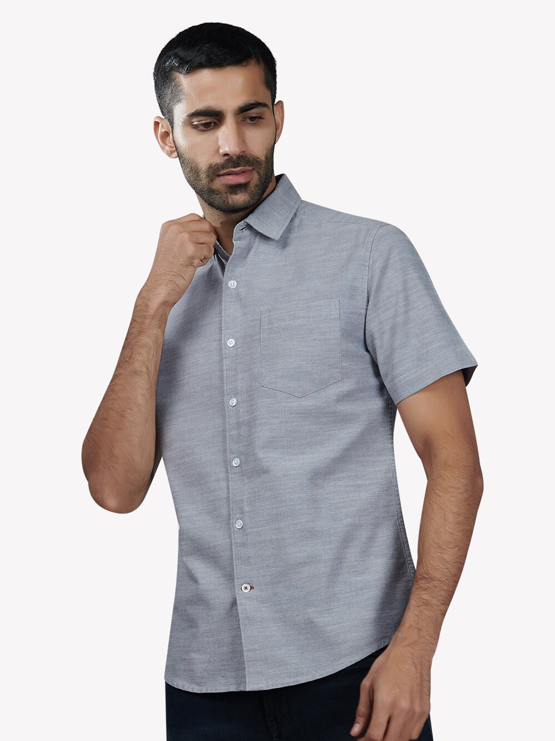 VASTRADO Men's Grey Relaxed-Fit Casual Shirt 
VASTRADO Men's Grey Relaxed-Fit Casual Shirt
