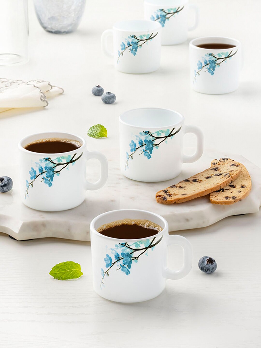 Larah by BOROSIL White & Blue Floral Printed Opalware Glossy Mugs Set of Cups and Mugs
Larah by BOROSIL White & Blue Floral Printed Opalware Glossy Mugs Set of Cups and Mugs