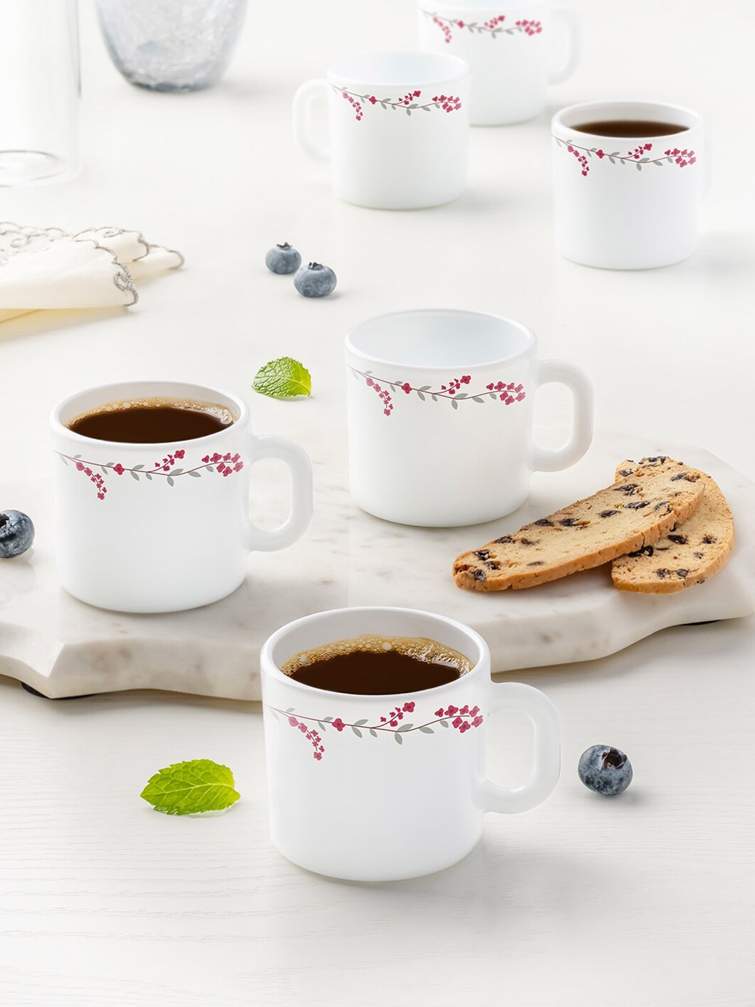 Larah by BOROSIL White & Pink Floral Printed Opalware Glossy Mugs Set of Cups and Mugs
Larah by BOROSIL White & Pink Floral Printed Opalware Glossy Mugs Set of Cups and Mugs