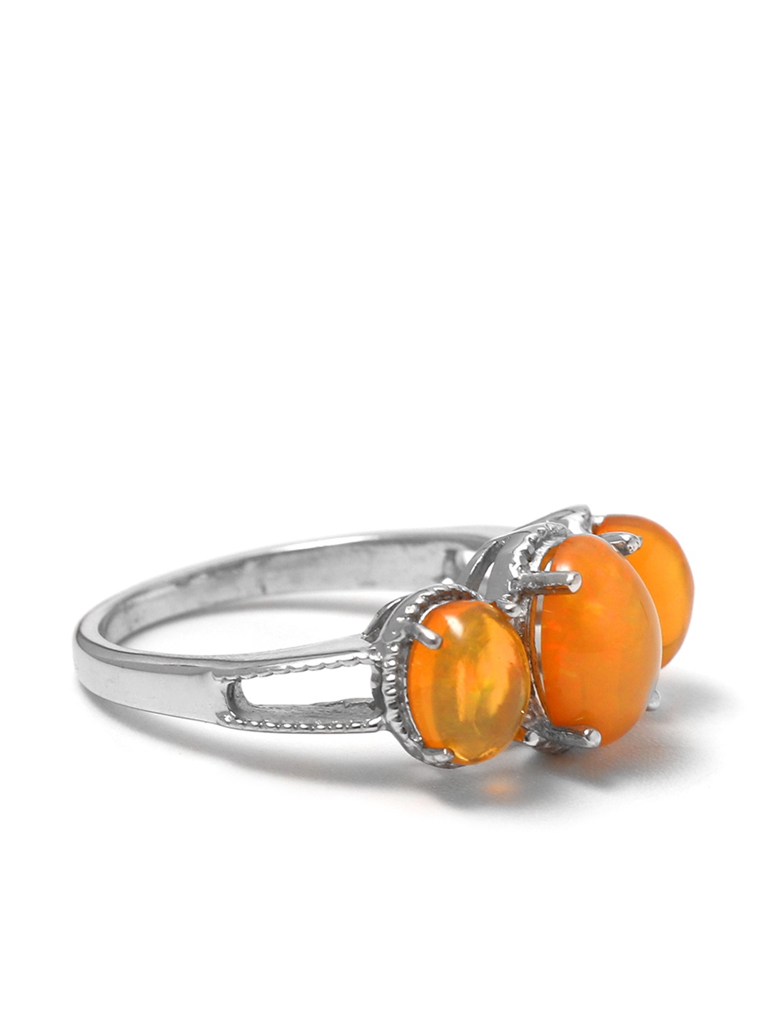 HIFLYER JEWELS Rhodium-Plated Sterling Silver Yellow Stone Studded Finger Ring
HIFLYER JEWELS Rhodium-Plated Sterling Silver Yellow Stone Studded Finger Ring