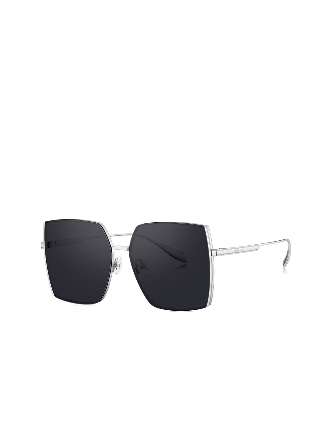 BOLON EYEWEAR Women Black Lens & Silver-Toned Square Sunglasses with Polarised Lens
BOLON EYEWEAR Women Black Lens & Silver-Toned Square Sunglasses with Polarised Lens