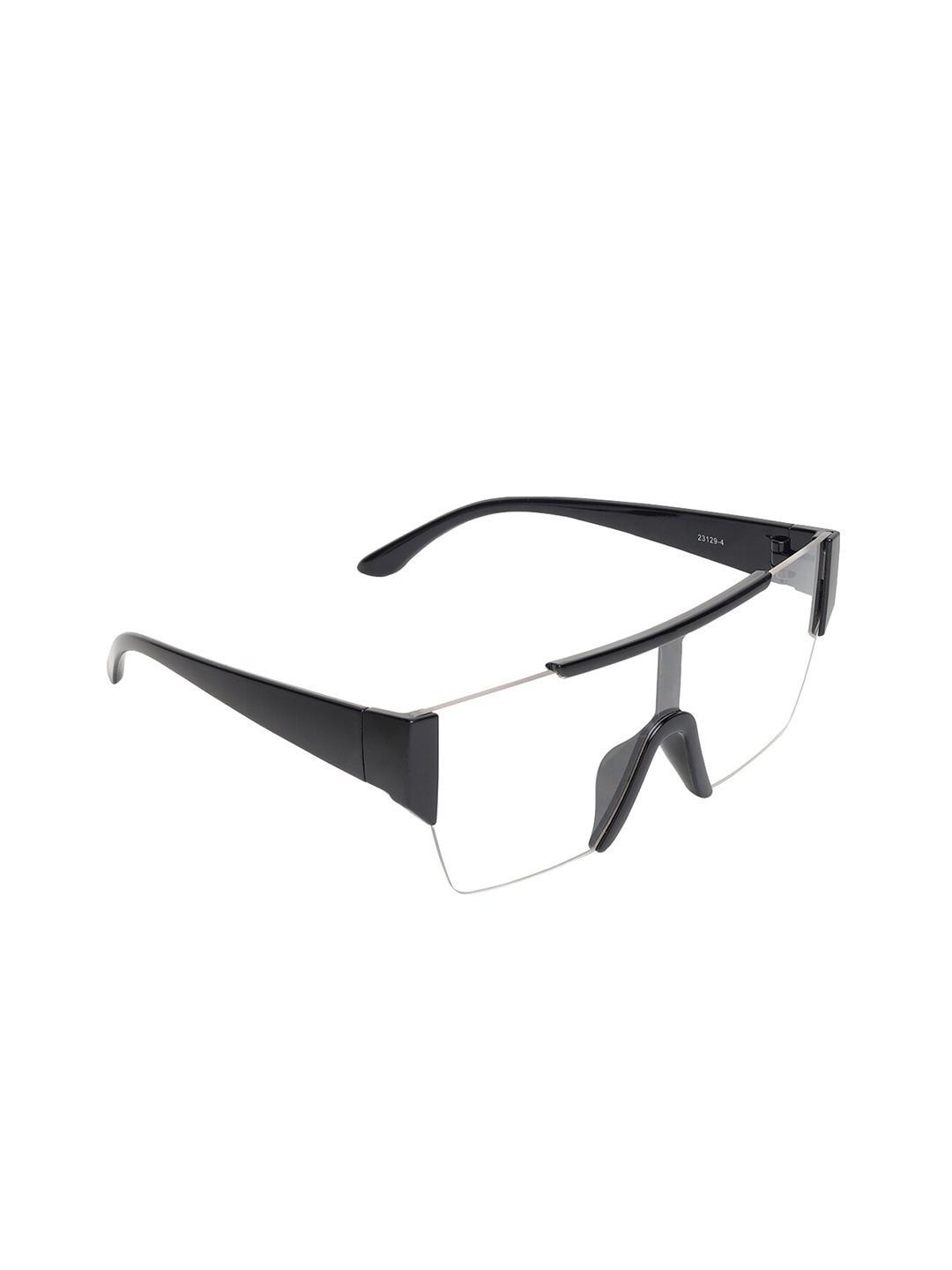 CRIBA Unisex Clear Lens & Black Shield Sunglasses With UV Protected Lens, Transparent
CRIBA Unisex Clear Lens & Black Shield Sunglasses With UV Protected Lens, Transparent