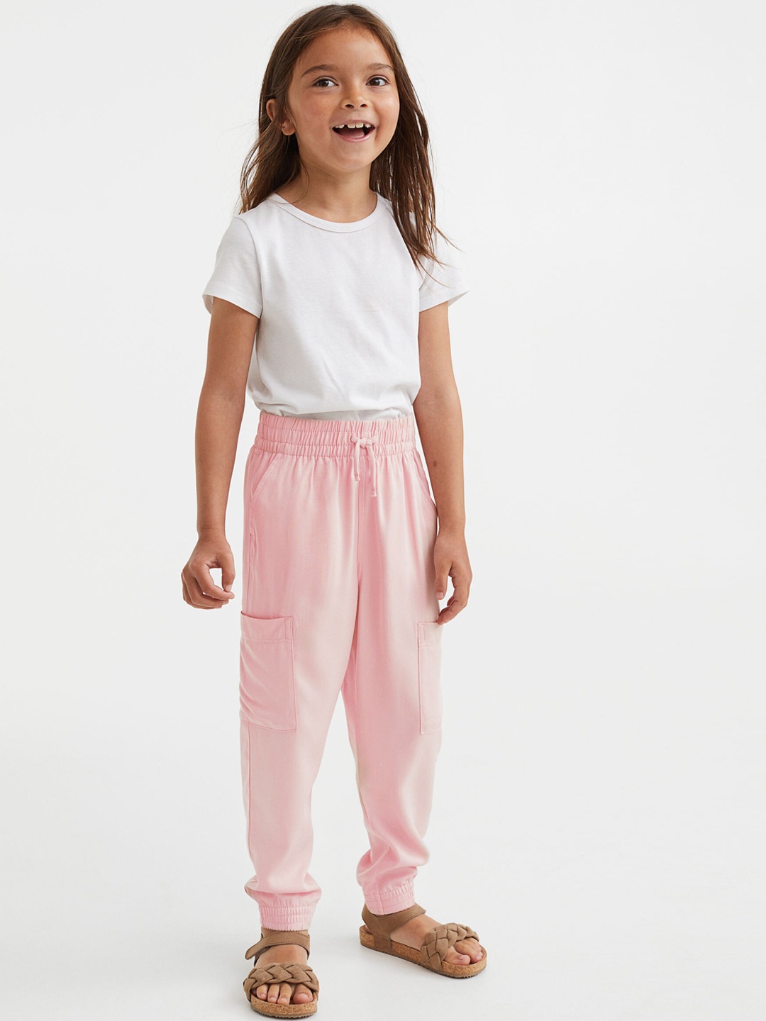H&M Girls Pink Cargo joggers