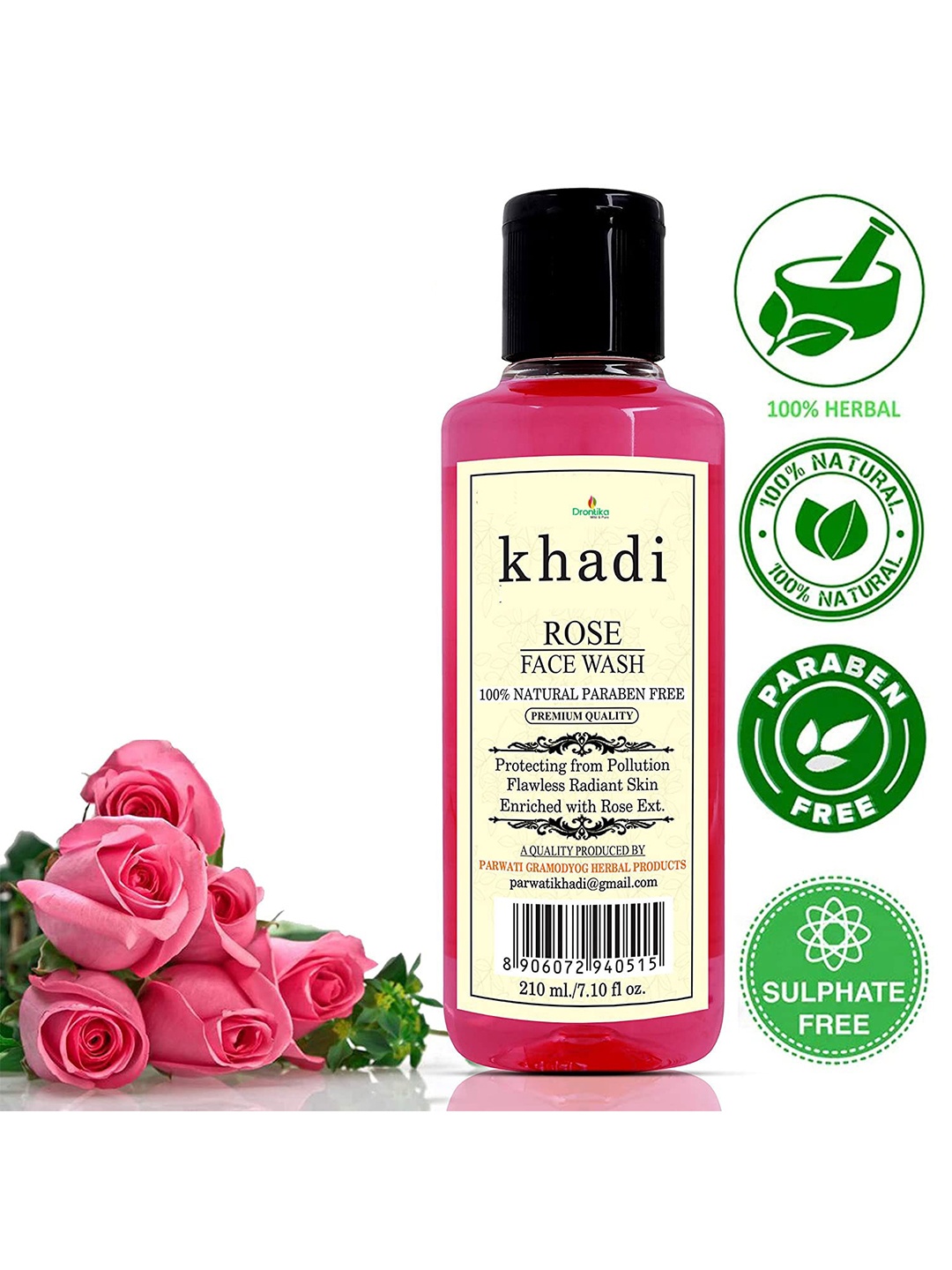DRONTIKA Khadi Set Of 2 100% Pure&Herbal Rose For Natural Moisturizing And Renovating Face Wash(420 ml), Na
DRONTIKA Khadi Set Of 2 100% Pure&Herbal Rose For Natural Moisturizing And Renovating Face Wash(420 ml), Na