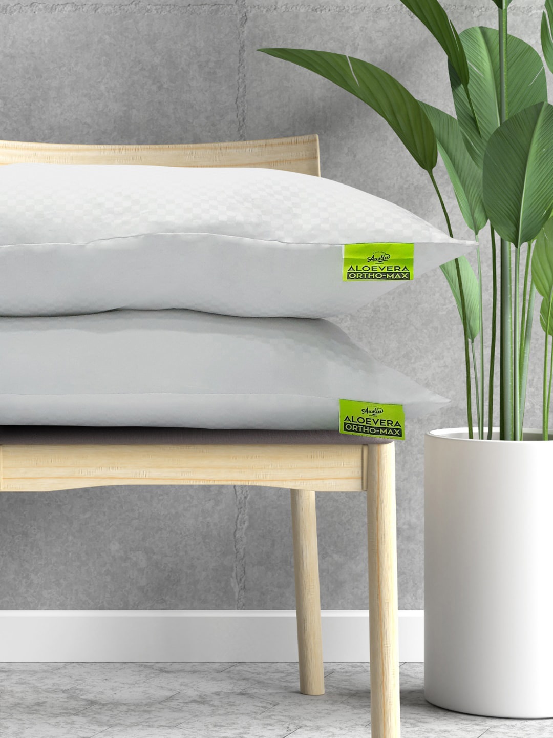 KOPA Set Of 2 Solid Pillows Sleeping Pillow With Silky Smooth Micro Fabric Shell, White
KOPA Set Of 2 Solid Pillows Sleeping Pillow With Silky Smooth Micro Fabric Shell, White
