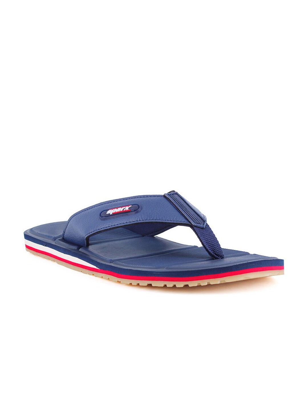Sparx Men Navy Blue & Red Thong Flip-Flops