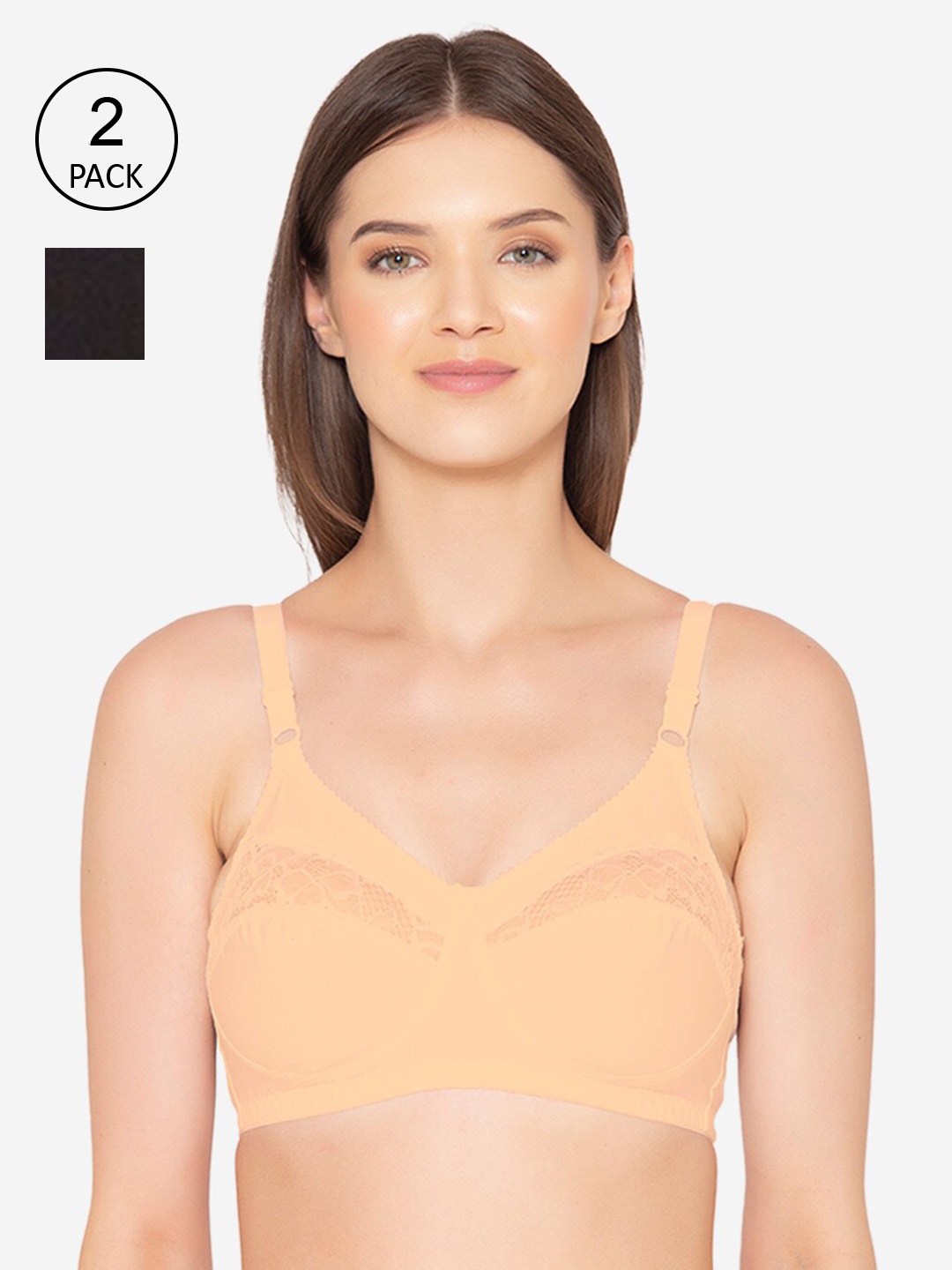 GROVERSONS Paris Beauty Women's Cotton Full coverage Non-Padded Non-Wired Bra-COMB02, Black
GROVERSONS Paris Beauty Women's Cotton Full coverage Non-Padded Non-Wired Bra-COMB02, Black