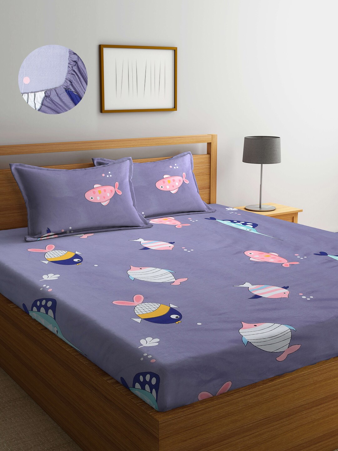 Arrabi Grey & Navy Blue Cartoon Characters 300 TC King Bedsheet with 2 Pillow Covers
Arrabi Grey & Navy Blue Cartoon Characters 300 TC King Bedsheet with 2 Pillow Covers
