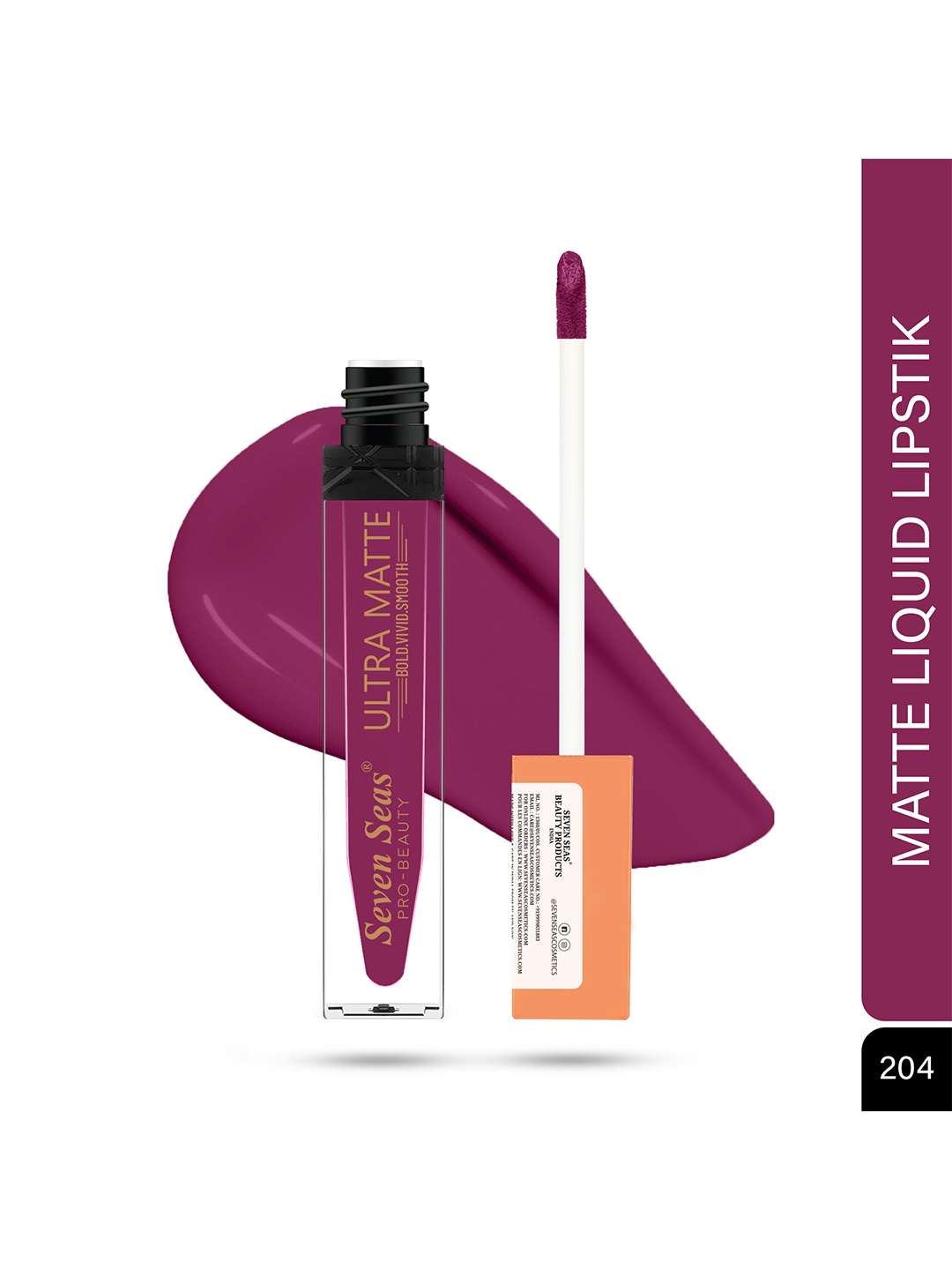 Seven Seas Ultra Matte Bold Vivid Smooth Liquid Lipstick 9 g - Crown Of Thorns I, Pink
Seven Seas Ultra Matte Bold Vivid Smooth Liquid Lipstick 9 g - Crown Of Thorns I, Pink