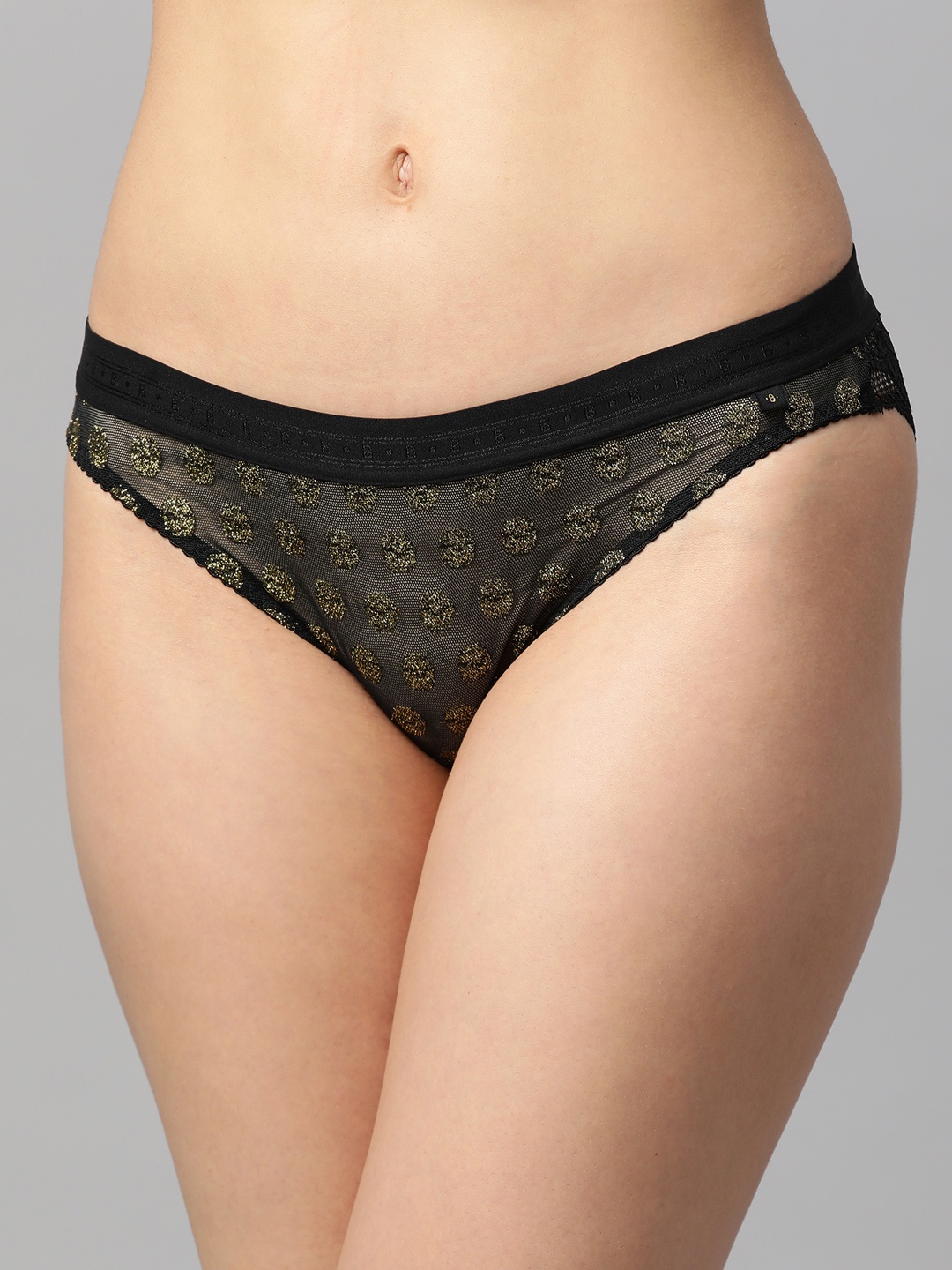 Marks & Spencer X B By Boutique Women Black & Golden Self-Design Bikini Briefs T818823J
Marks & Spencer X B By Boutique Women Black & Golden Self-Design Bikini Briefs T818823J